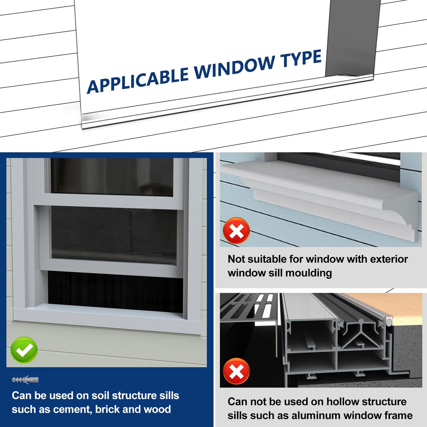 Wintcomfort Window Air Conditioner Bracket, Heavy Duty AC Support with 2 Arms, Up to 200 lbs, Universal Fit 5,000 to 22,000 BTU Window Units
