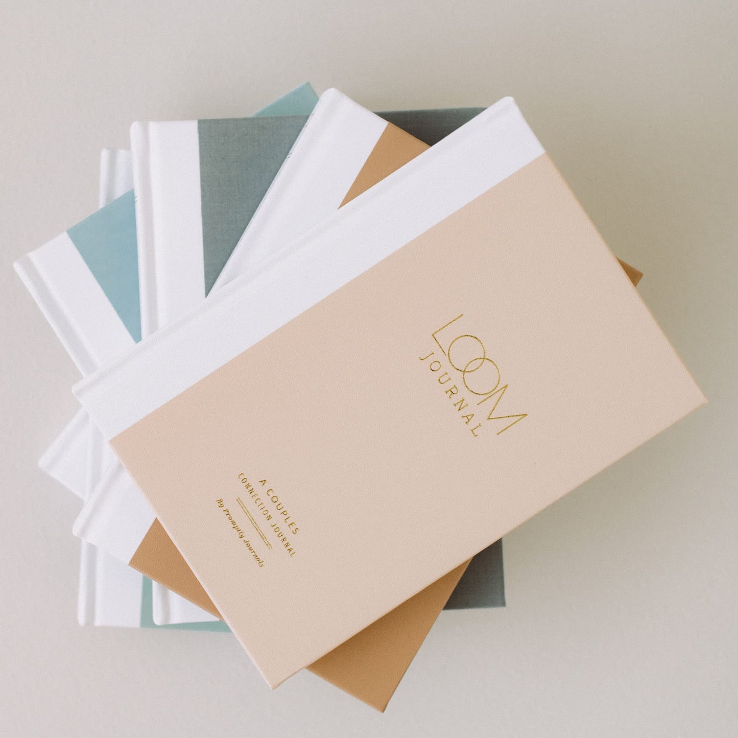 Promptly Journals, Our Connection Journal: 52 Weeks of Exploration for Two (Cashew Brown, Linen/Leatherette) | Relationship Book for Couples | Couples Therapy Journal