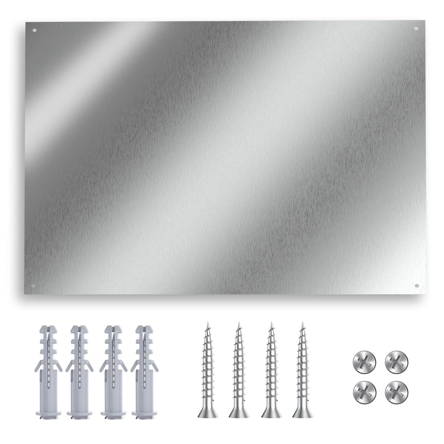 24" x 36" Oversized Stainless Steel Backsplash Panel | Full-Coverage Splatter Guard for Kitchen Wall Behind Stove & Range Hood, Includes Pre-Drilled Holes for Easy Installation