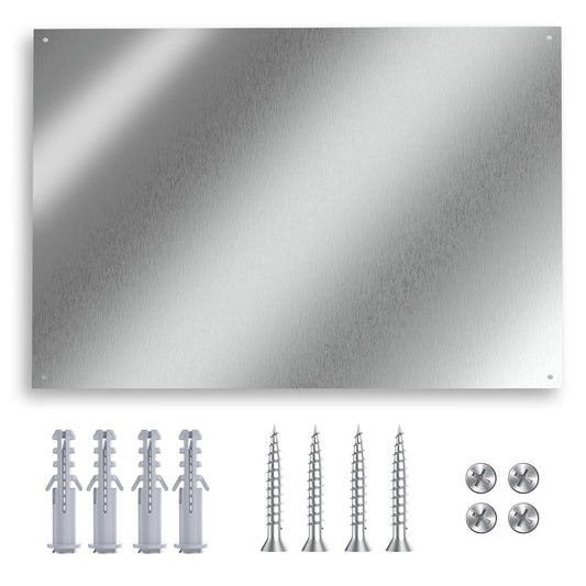 24" x 36" Oversized Stainless Steel Backsplash Panel | Full-Coverage Splatter Guard for Kitchen Wall Behind Stove & Range Hood, Includes Pre-Drilled Holes for Easy Installation