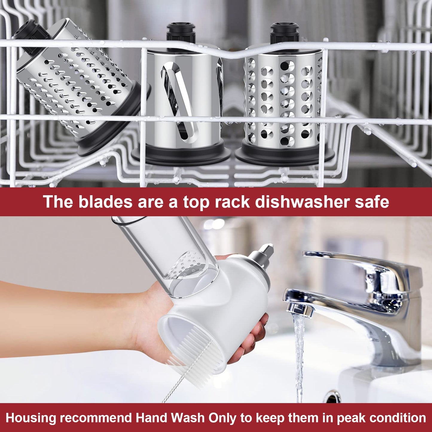 Slicer Shredder Attachment for KitchenAid Stand Mixers, Vegetable Cheese Grater Salad Maker Food Slicers Accessories for Kitchenaid, Easy Clean Dishwasher Safe Cheese Shredder by Gvode