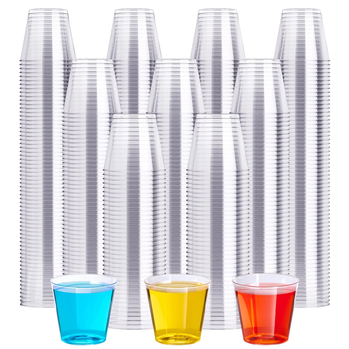 1 OZ 1000 Pack Plastic Shot Glasses, Disposable Cups, 1 Ounce Tasting Cups Party Cups Perfect for Whiskey, Wine Tasting, Food Samples, and Parties