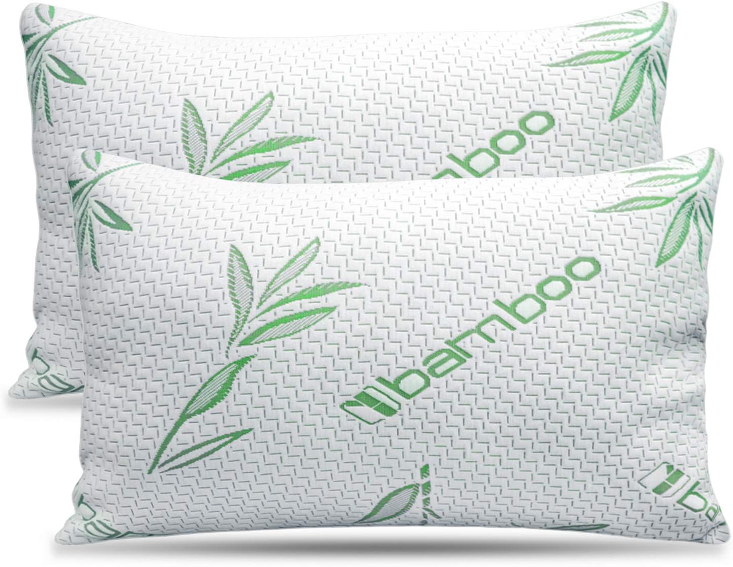 Elif King Size Pillows for Sleeping, Set of 2 – Cooling Shredded Memory Foam Pillows with Removable Cover for Back, Stomach & Side Sleepers, Rayon Derived from Bamboo, King (2 Pack)
