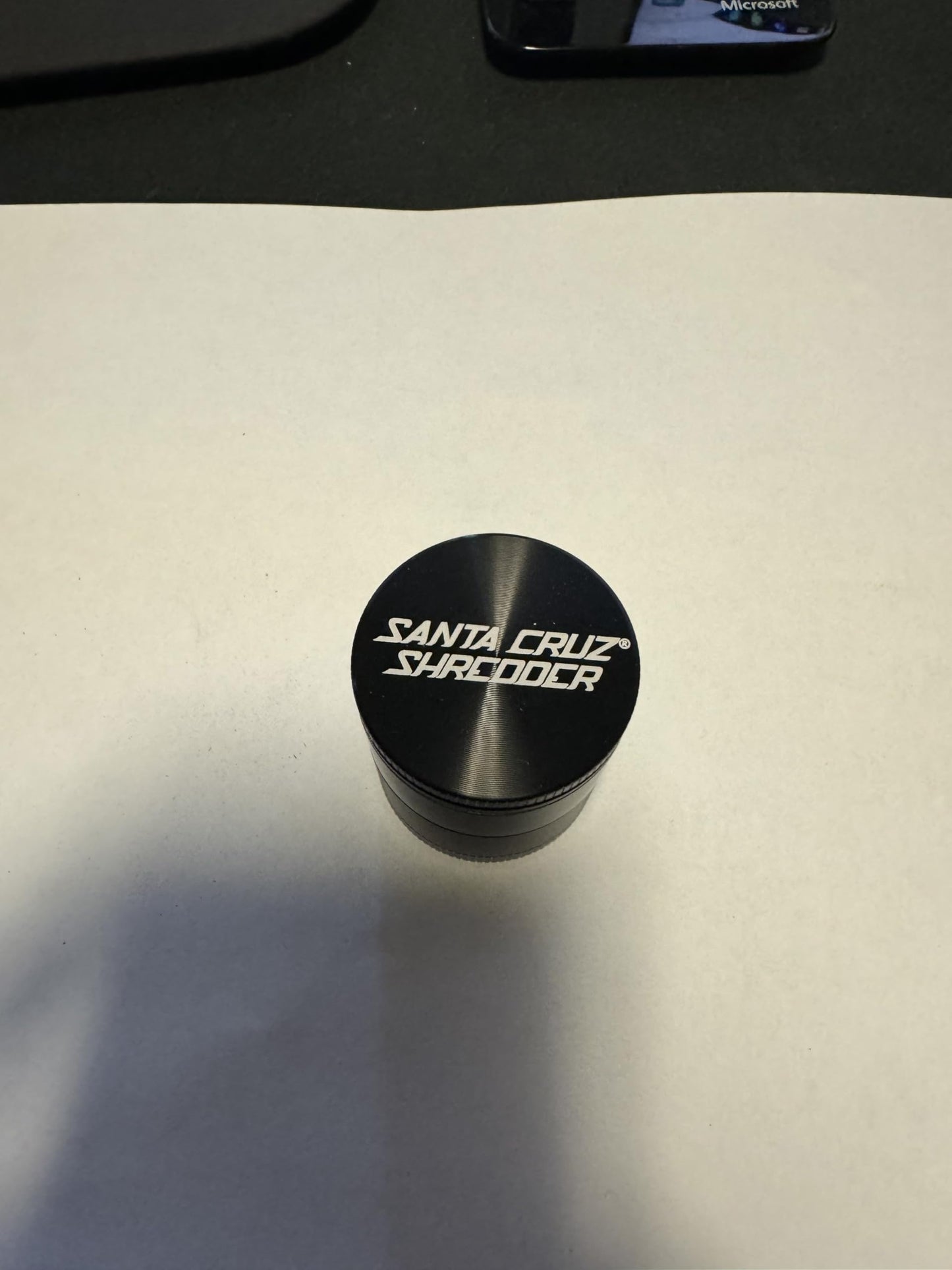 Santa Cruz Shredder Metal Spice Grinder with Textured Grip – 3-Piece Small 1.7" (Black)