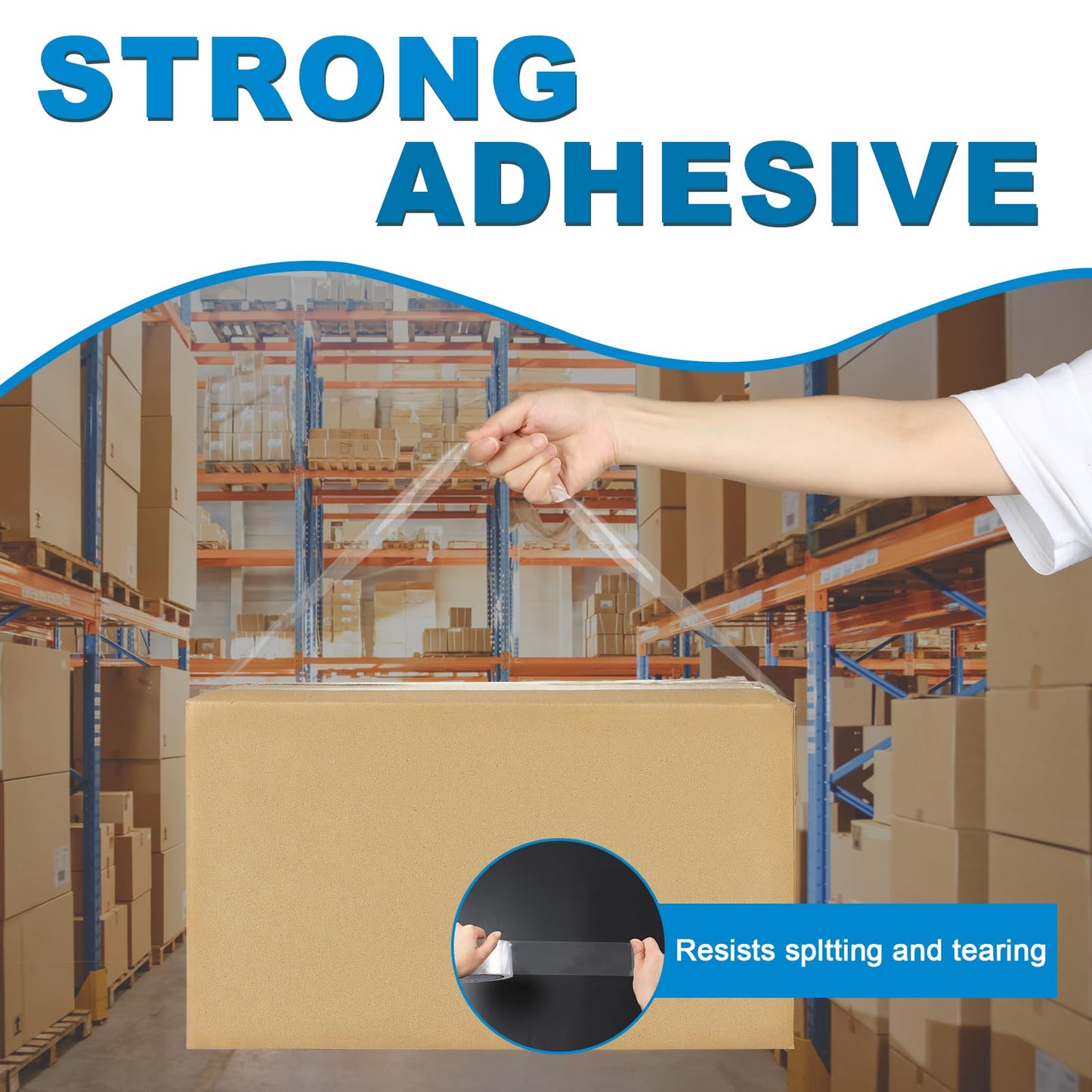 TSHAY Packing Tape, 24 Pack Heavy Duty Shipping and Moving Packing Tape, Clear, Packing and Moving Supplies, 1.88 inch Wide, 65 Yards Per Roll, Total 1560 Yards