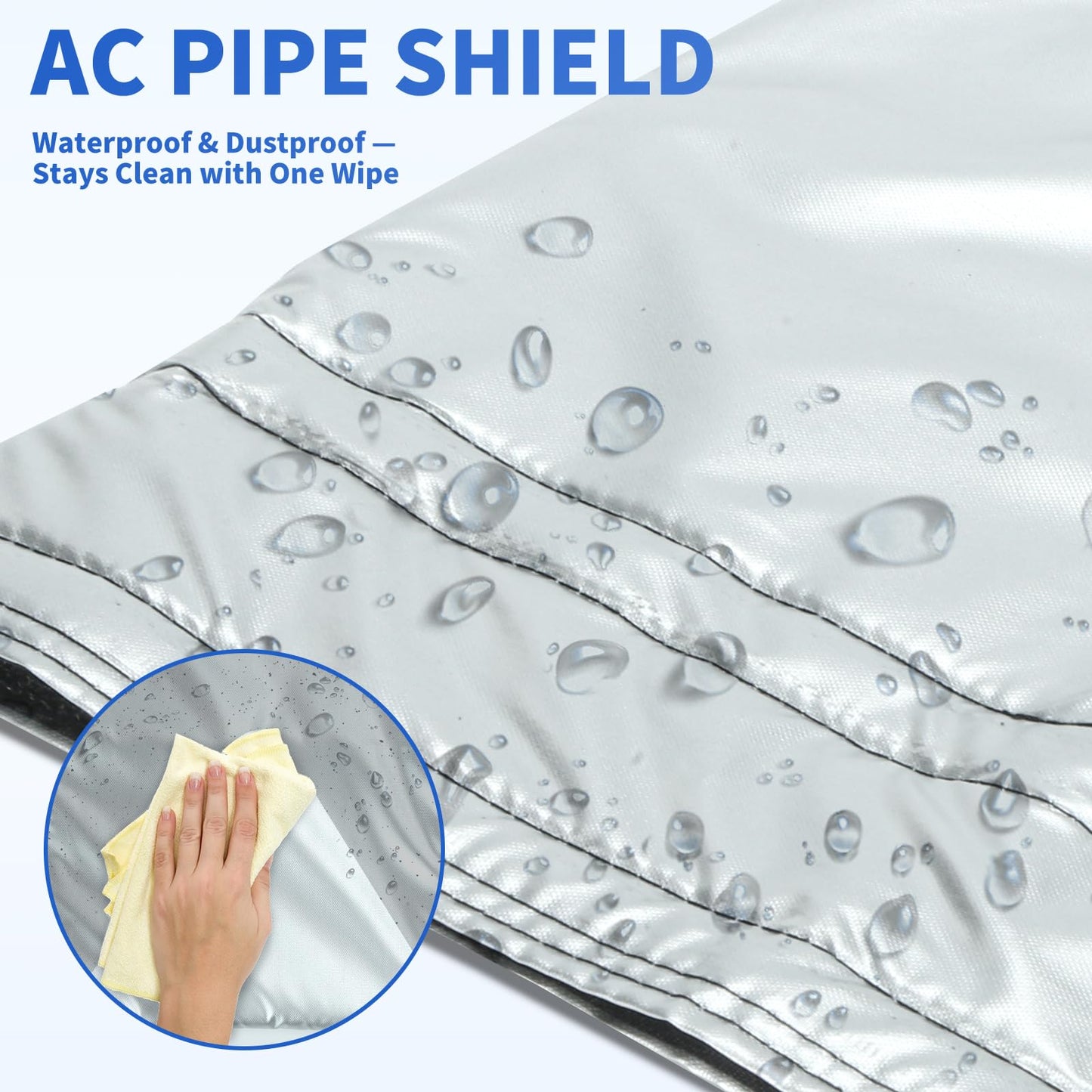 2 Pcs Portable AC Hose Insulation Sleeve, Air Conditioner Hose Cover Wrap for 5" & 5.9" Diameter Exhaust Hose, AC Duct Vent Cover Sleeve with Upgrade Heat Insulation Material,One Step Install