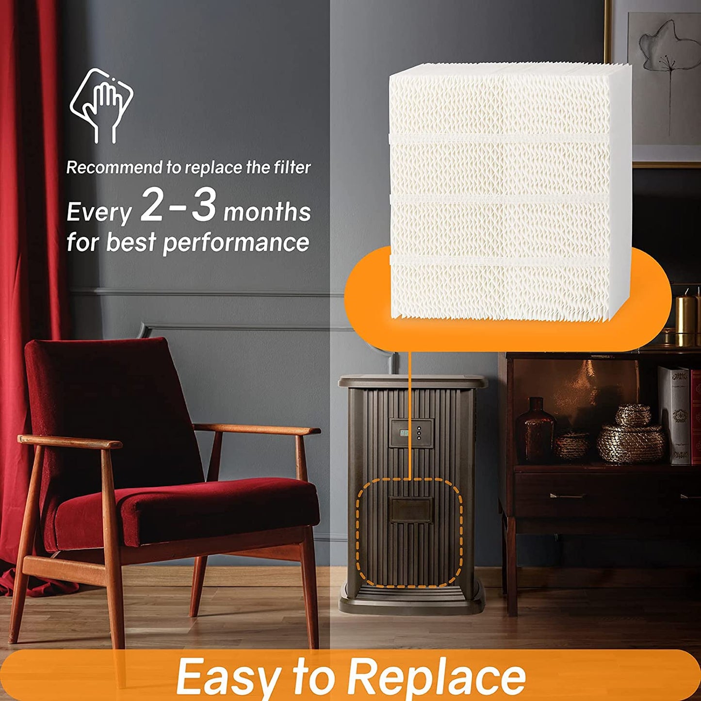 1043 Essick Humidifier Wick Filter for AIRCARE Air EP9500 EP9700 EP9800 EP9 EP9R EP9R500 EP9R700 EP9R800 800821000 826000 826600 831000 Fit Bemis Space Saver 800 8000 Series Evaporative - 2 Pack