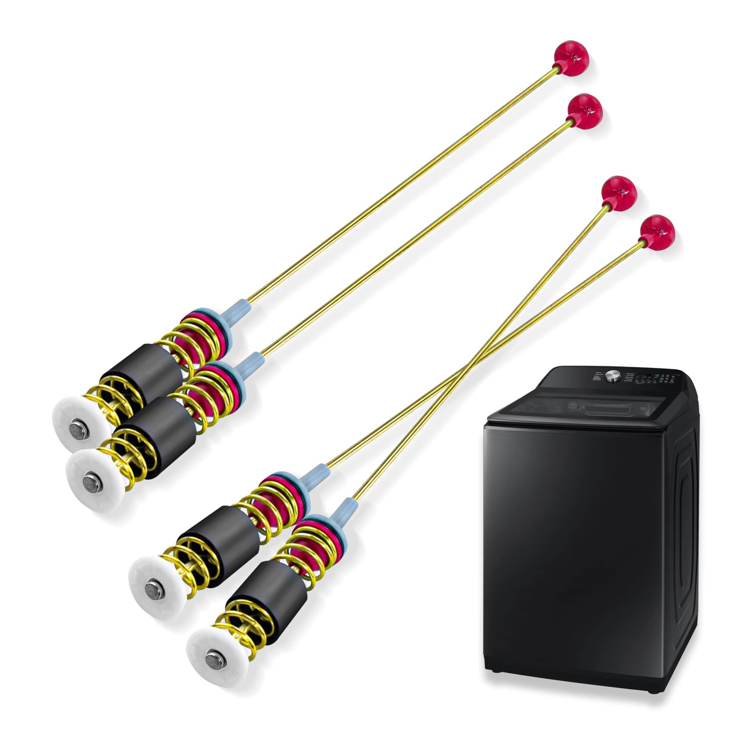 VNAPARTS WA45T3200AW/A4 WA50R5200AW/US WA50R5400AV/US DC97-16350T Washer Suspension Rods for Samsung Top Load Washing Machine WA45T3400AV/A4 WA45M7050AW/A4 WA5451ANW/XAA WA45N3050AW/A4 (26.18inh)