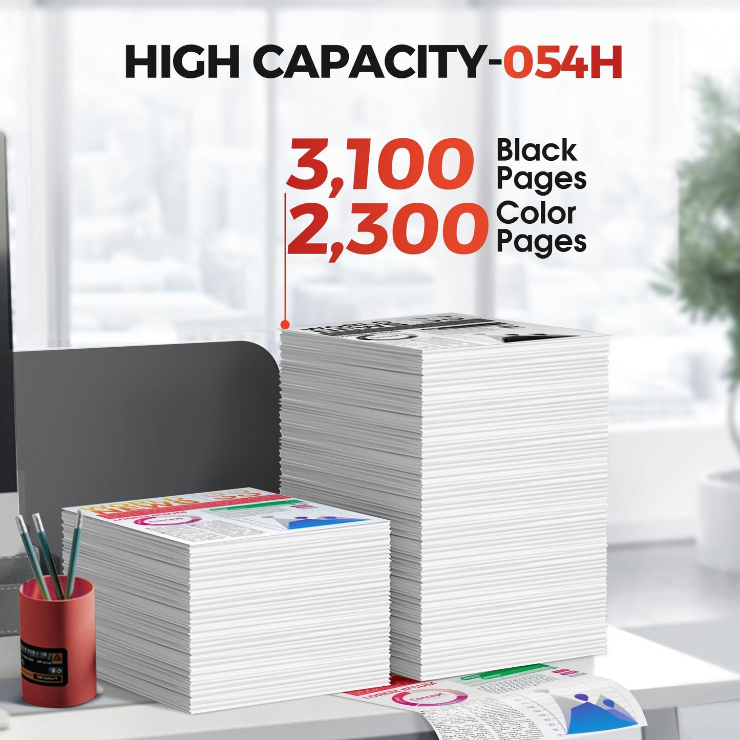 054H Toner Compatible with Canon 054 Toner Cartridge Set High Yield Replacement for Canon MF642cdw Toner Cartridge Work for Color imageCLASS MF642cdw MF644cdw MF641CW LBP622Cdw | CRG-054 Toner 4 Pack