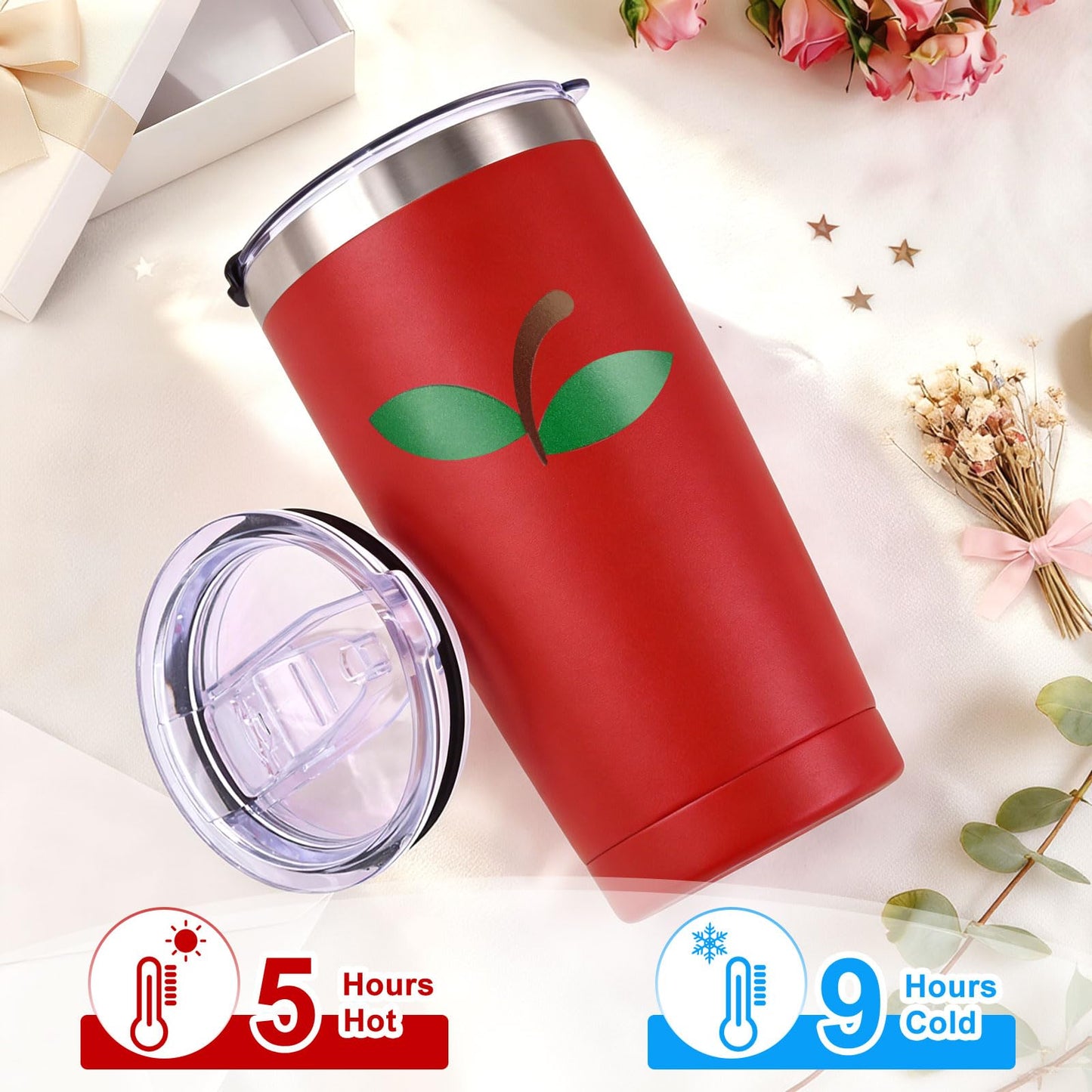 Qtencas Teacher Appreciation Gifts in Bulk, 20oz Insulated Tumblers with Sticky Notes and Ballpoint Pens, Thank You Teacher Appreciation Week Gifts