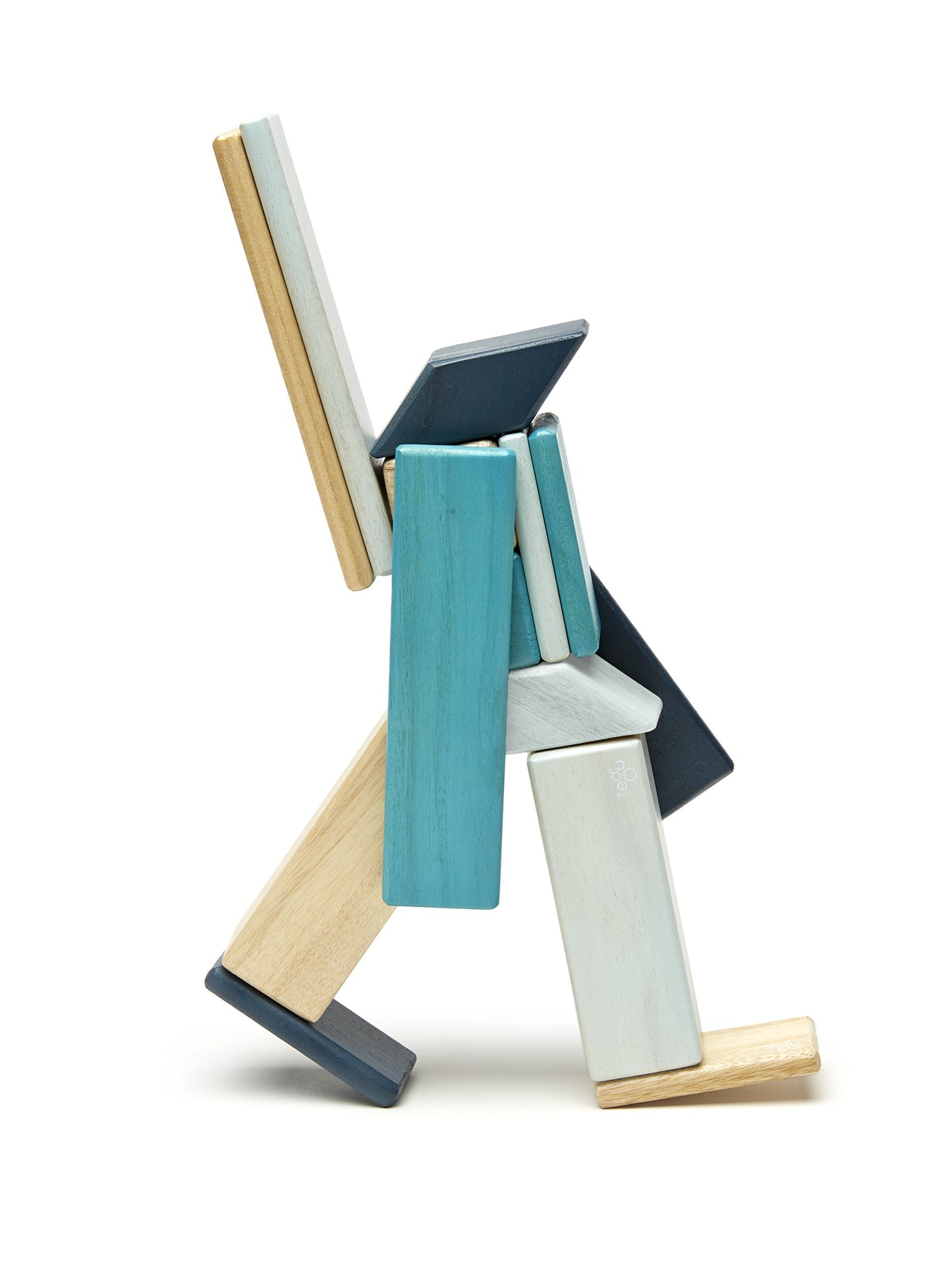14 Piece Tegu Magnetic Wooden Block Set, Blues
