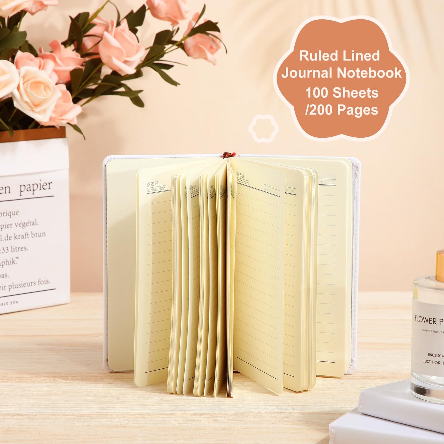 Jetec Sublimation Journal Blank Notebooks Faux Leather Journal Notebooks Small Notebook Notepad A6 Cute Hardcover Blank Notebook for Back to School Office Supplies 200 Pages diy(12 Packs)