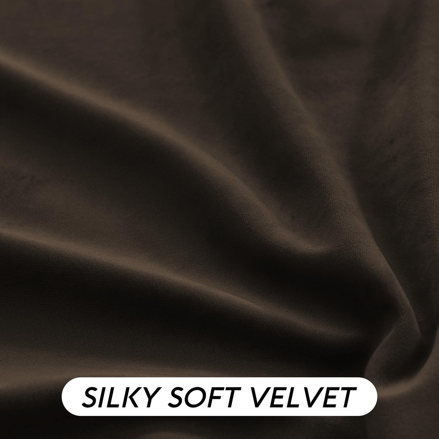 RYB HOME Brown Blackout Curtains 84 inches Long Velvet, Room Darkening Thermal Insulated Drapes with Hook Belt for Bedroom Home Theater, W 52 x L 84 inches, 2 Panels Set