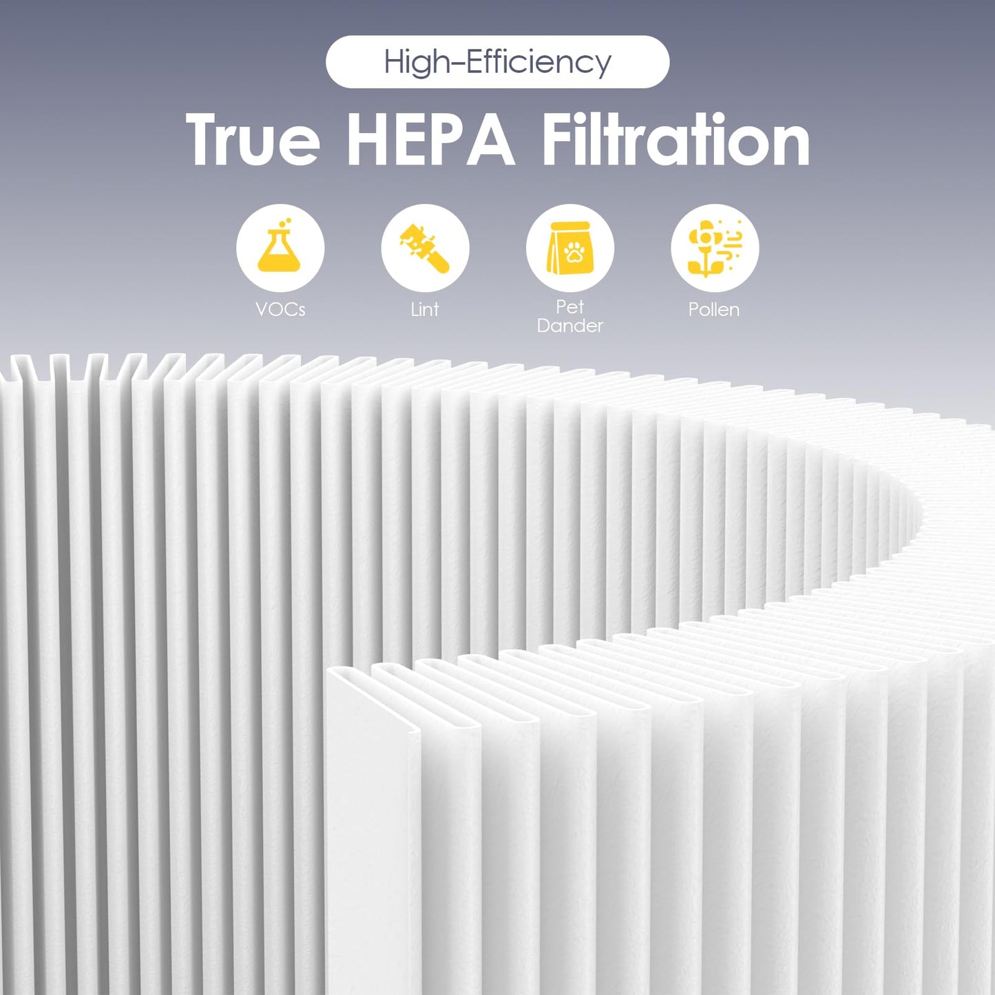 4 Pack BREEVA A1 Filter Replacement Compatible with TCL BREEVA A1/A1W Air Purifiers, Part # A1F
