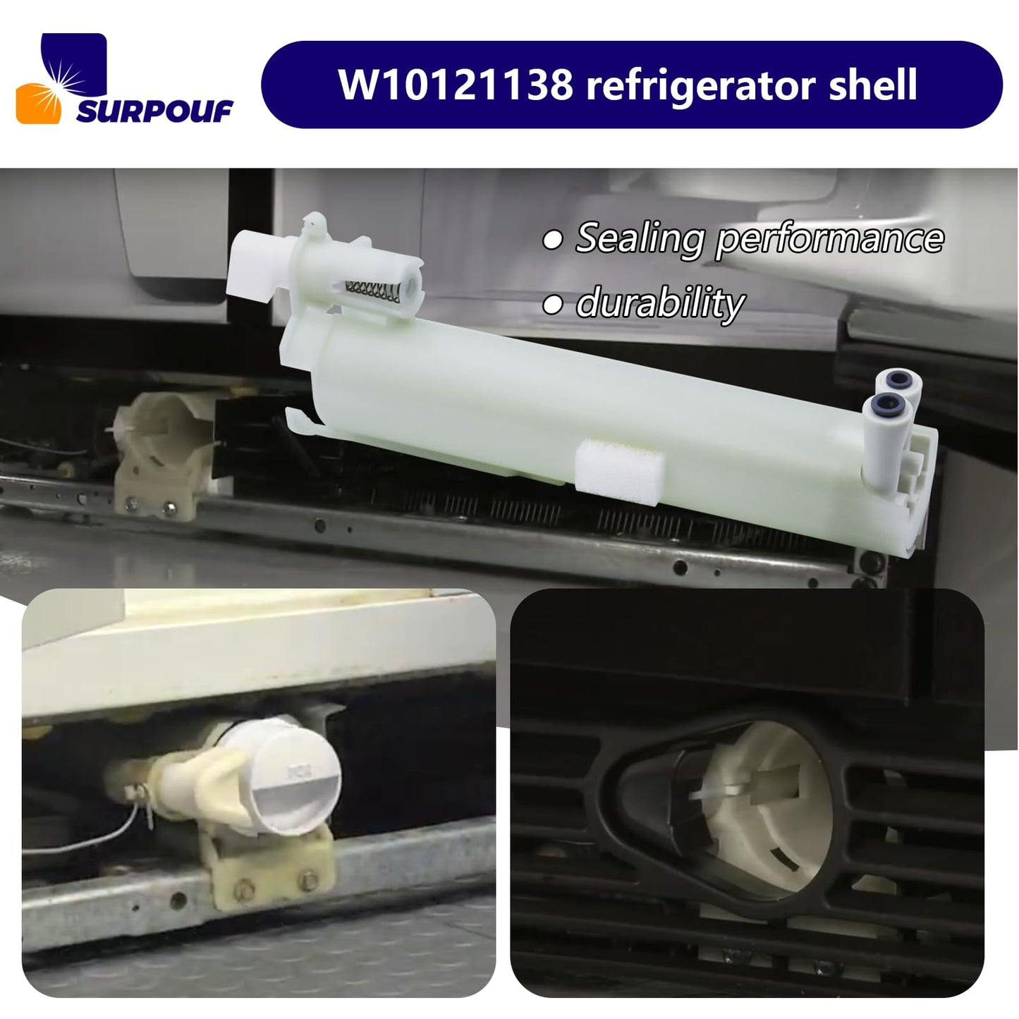 2260507 226051 W10121138 WPW10121138 Compatible with Whirlpool Refrigerator Filter Housing