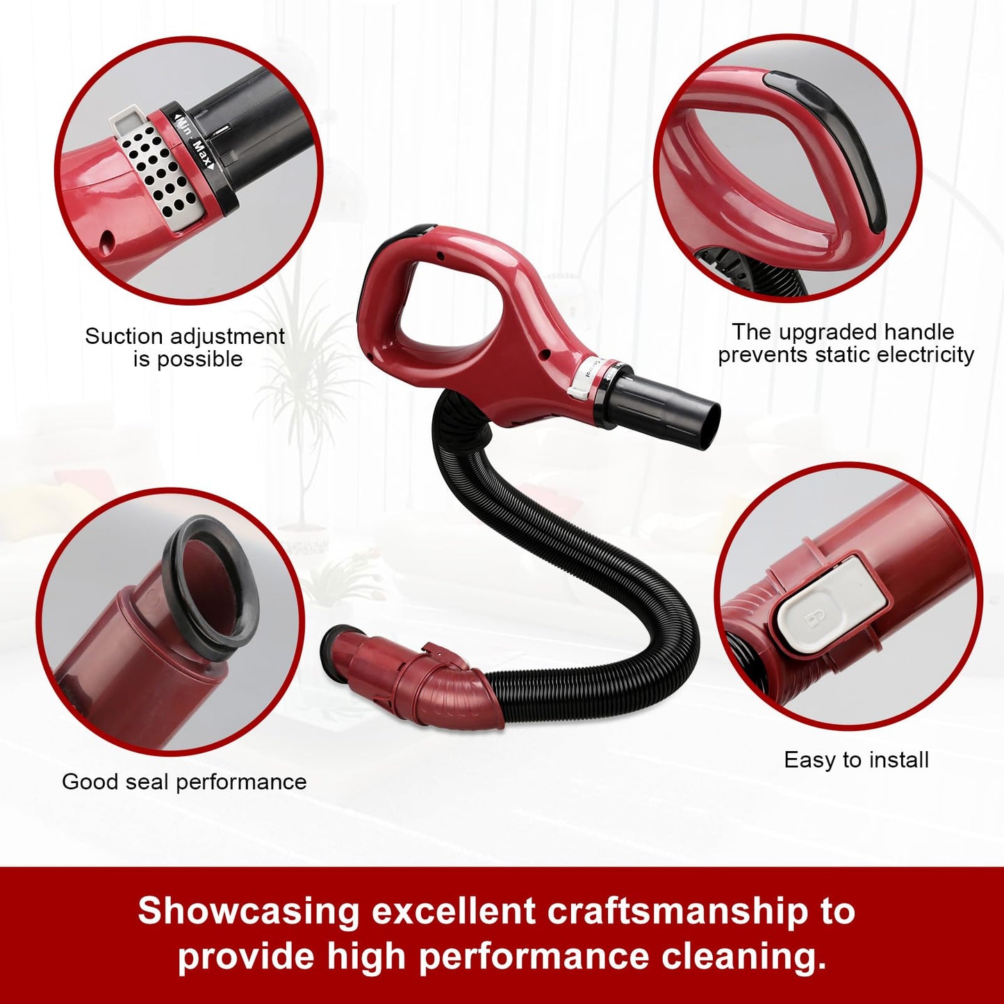 imeccalive ZU561 Replacement Hose Handle for Shark Navigator Rotator Lift-Away Upright Vacuum Models ZU561, ZU560 Blue, ZU562, UV725 Gray, UV650, Repalce Part 511FFJ560