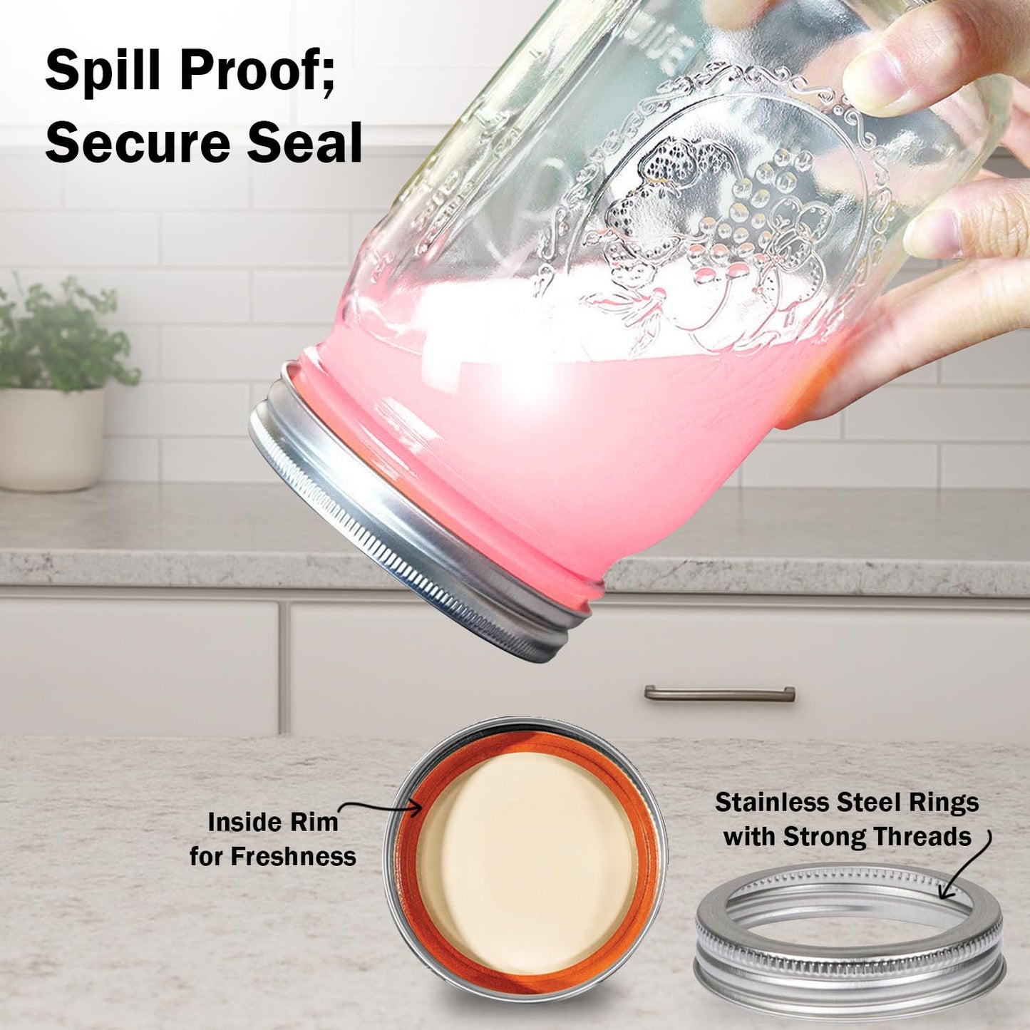 Ball Regular Mouth Mason Jars 16 oz. (12 Pack) - Pint Size Jars with Airtight Lids and Bands for Canning, Fermenting, Pickling, Meal Prep or DIY Decors and Projects Bundled with Peaknip Jar Opener