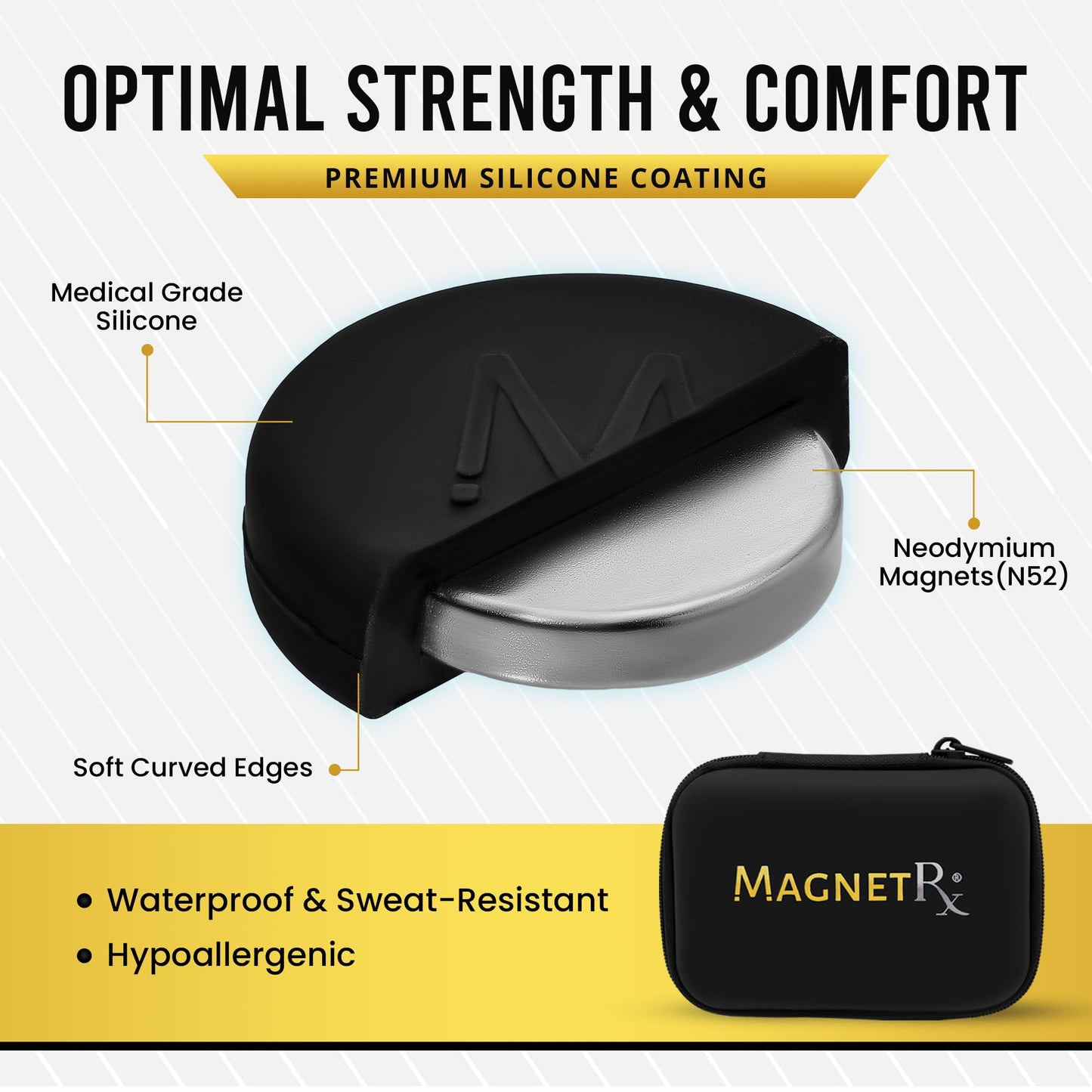 MagnetRX® Cauliflower Ear Magnets – 8 Multi–Size Magnets & Spacers with Case – Compression Ear Magnet for Cauliflower Draining, Keloid Earring Support, BJJ, Wrestling & MMA Treatment & Prevention