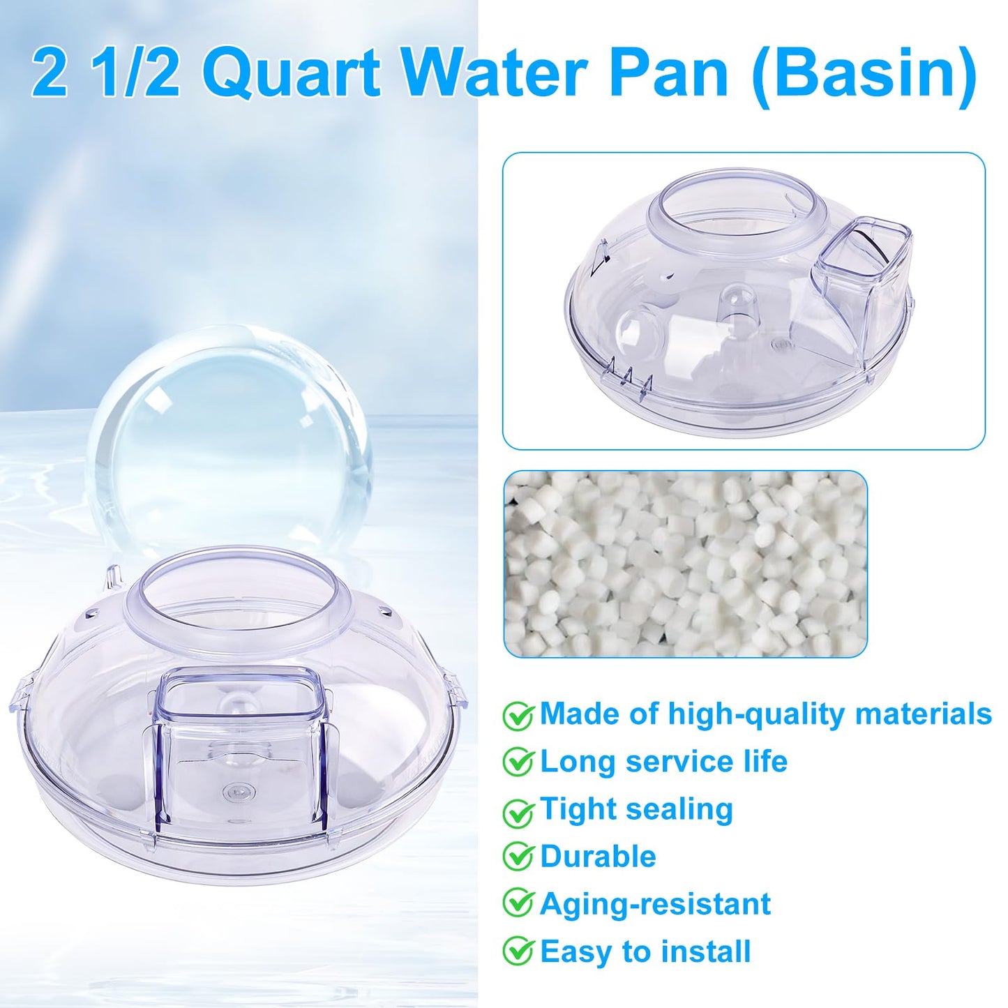 2 1/2 Quart Water Pan (Basin) Fit for Rb Vacuum Cleaner Replacement for E Serie and E2 Type 12 (Black, Silver, Gold), E2 (Black, Gold 2, Blue 2) Vacuum Cleaning System