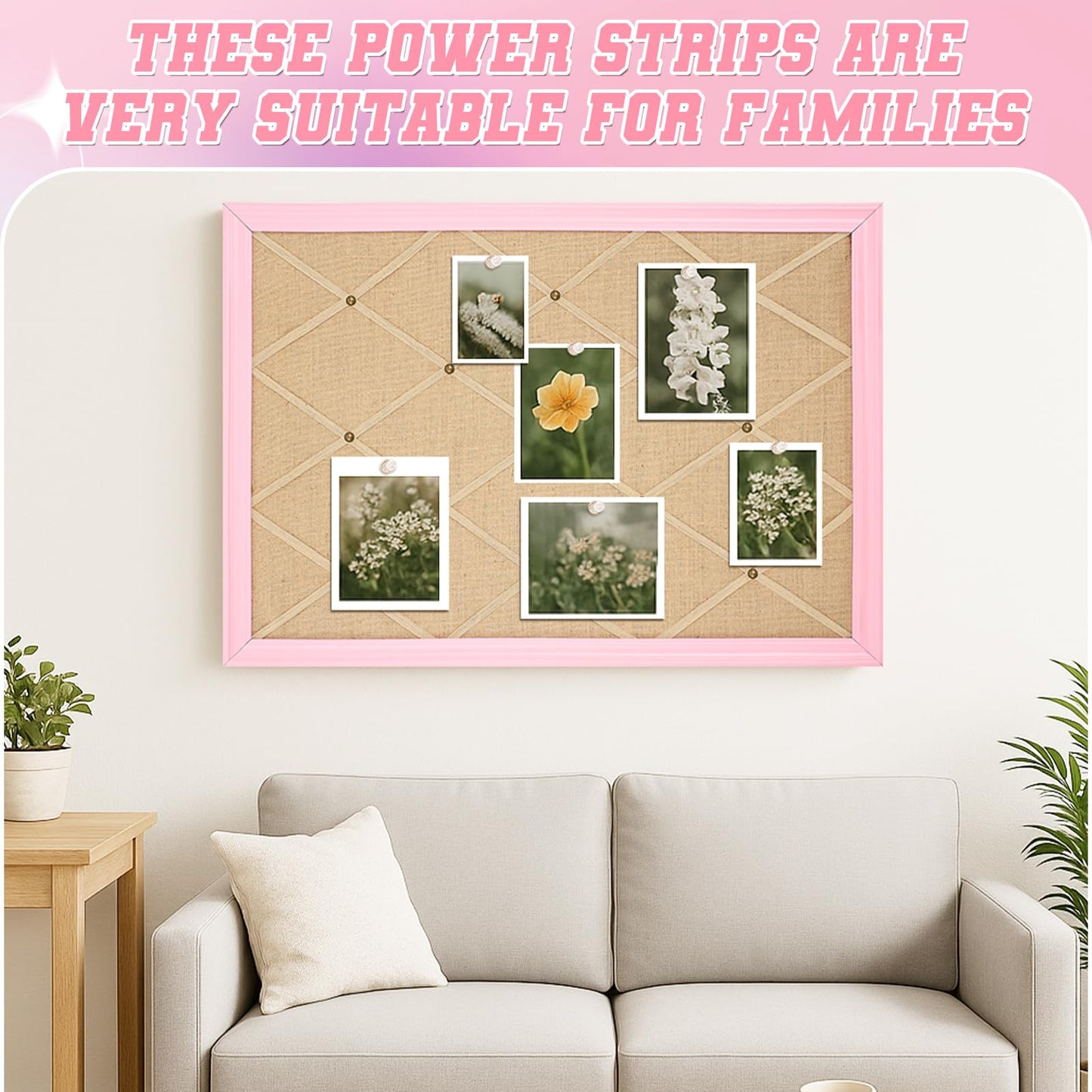 DoubleFill Pink Bulletin Board 21"×27" Pink Linen Fabric Decorative Board Hanging Memo Boards with 20 Pushpins for Women Office Large Cork Bulletin Boards for Home & Office Wall Decor Photos Display