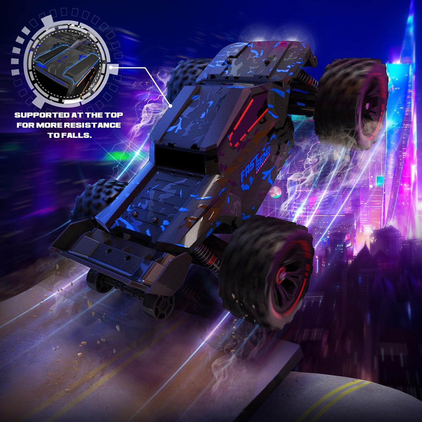 1/14 Scale RC Cars for Adults, 60+ KM/H High Speed RC Truggy, 4X4 Off-Road Remote Control Truck, Waterproof Electric Car with 2S Battery, All Terrain RC Vehicle for Snow, Sand, Beach & Rocky Surfaces