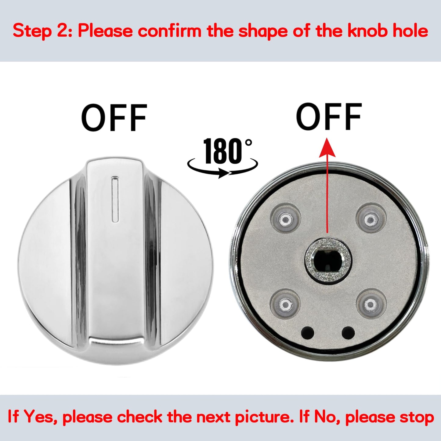 Sieri W11158168 Knobs for Whirlpool WFE525S0JS0 WFE525S0JS1 WFE525S0JS3 WFE525S0JS4 WFE525S0JZ0 WFE525S0JZ1 WFE525S0JZ3 WFE525S0JZ4 WFE525S0HZ Electric Range.Check Fig.2 for Your Stove Shaft's Shape