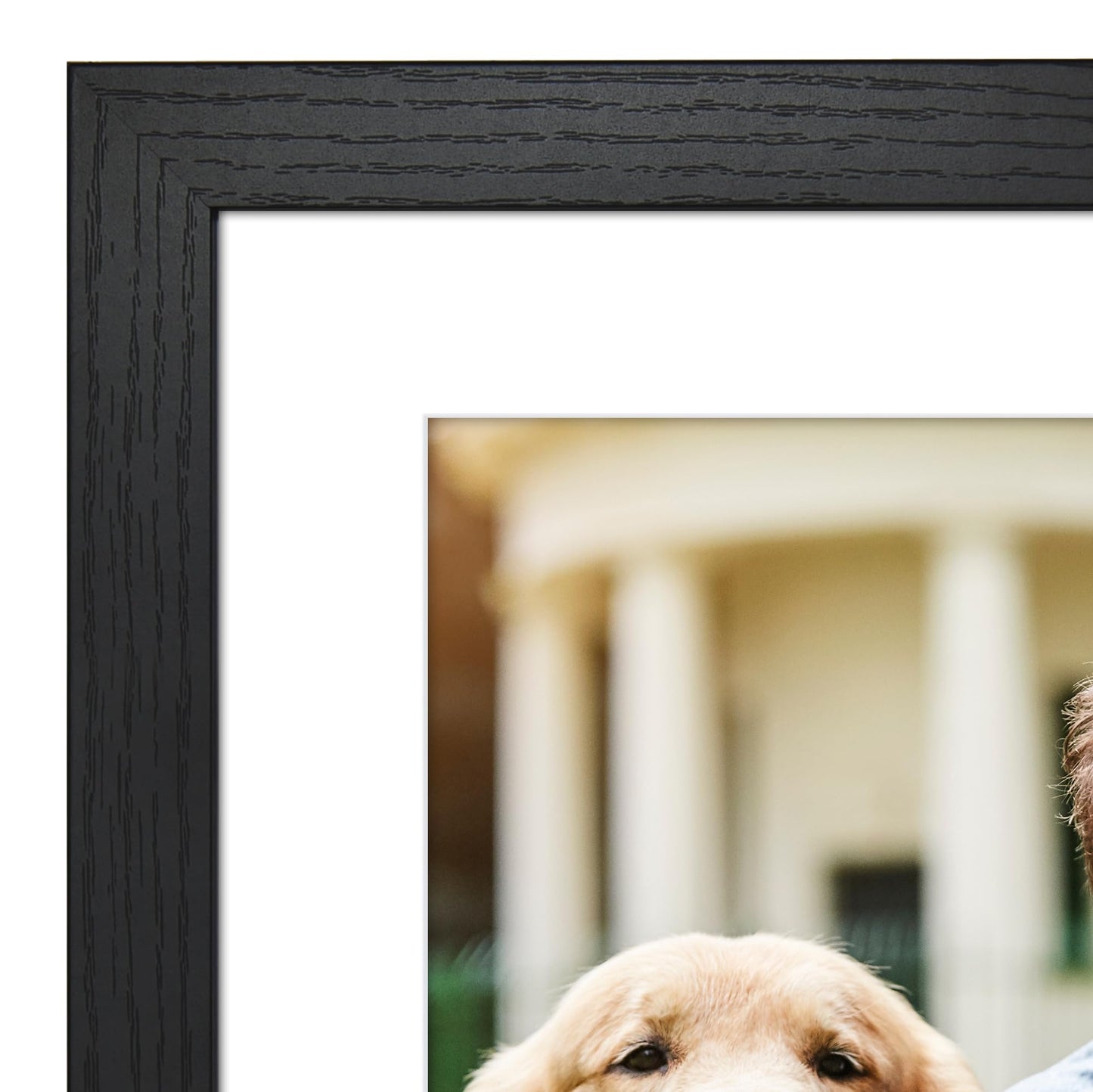 Americanflat 22x28 Poster Frame with Polished Plexiglass - Use as 18x24 Frame with Mat - Hudson Collection - Wide Picture Frames for Wall Display - Black