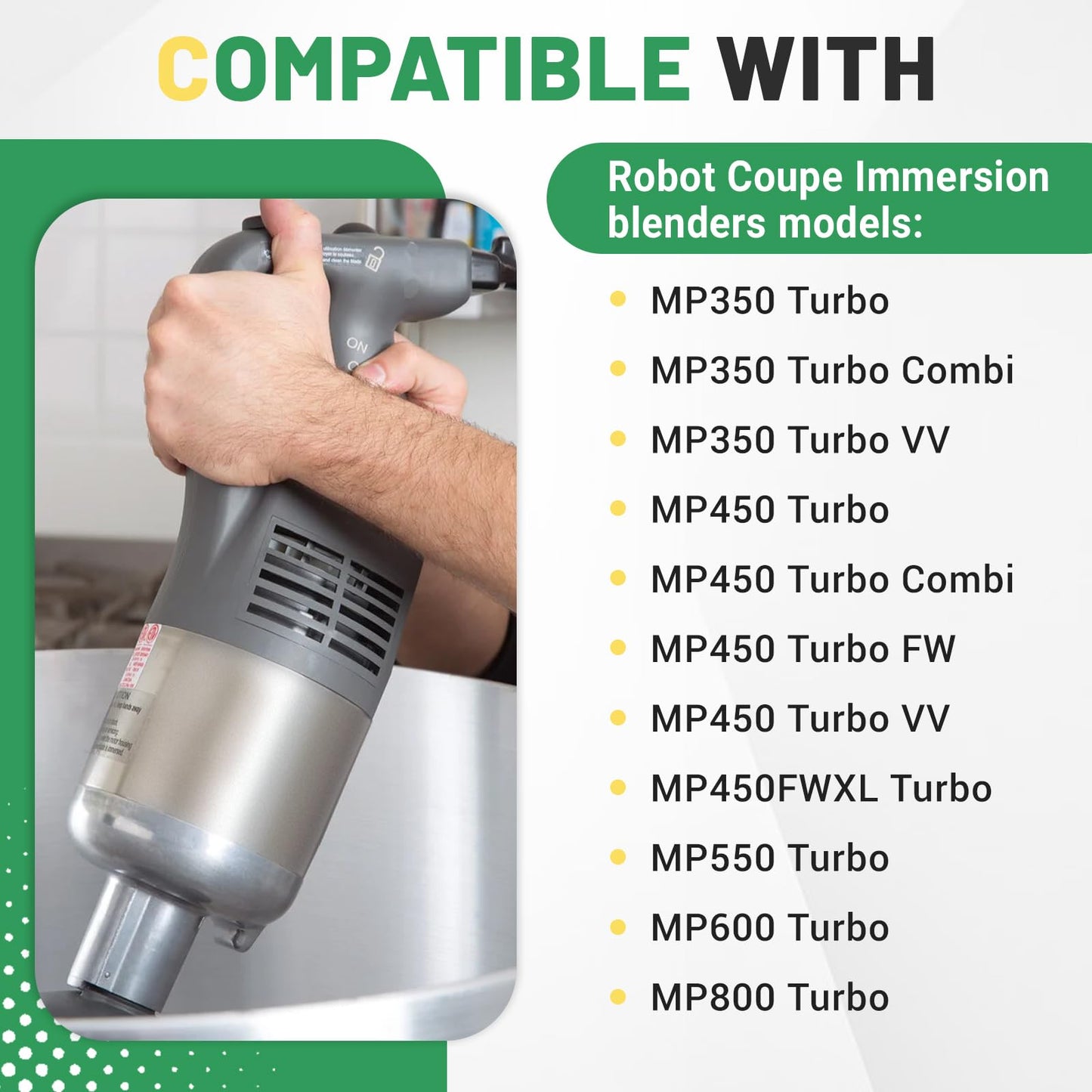 Rendrox 89143 Power Cord Compatible with Robot Coupe MP Series MP350 MP450 MP550 MP600 MP800 Turbo VV Combi, Robot Coupe Immersion Blenders Mixer Cable 120V 150"