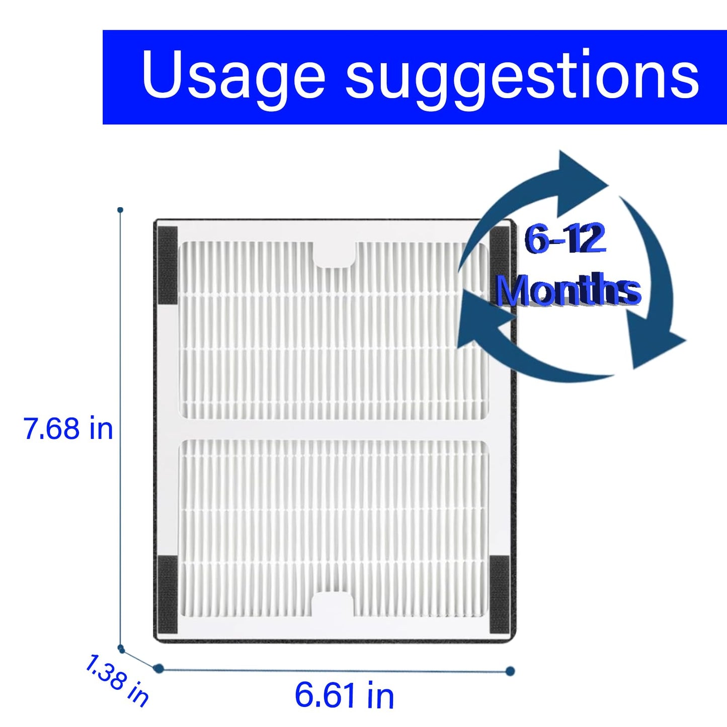 4 Pack IAF-H-100B Replacement Filter for Idylis AC-2125 AC-2126 IAP-10-125 IAPC-40-140 IAP-10-150 IAP-10-050 Air Purifiers, Model # IAF-H-100B