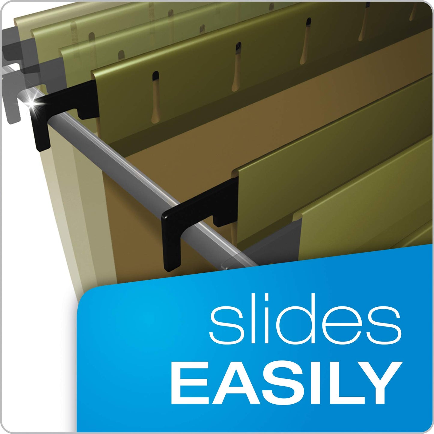 Pendaflex SureHook Reinforced Extra Capacity Hanging Folders, Legal Size, Standard Green, 1/5 Cut, 20/BX (6153x2)
