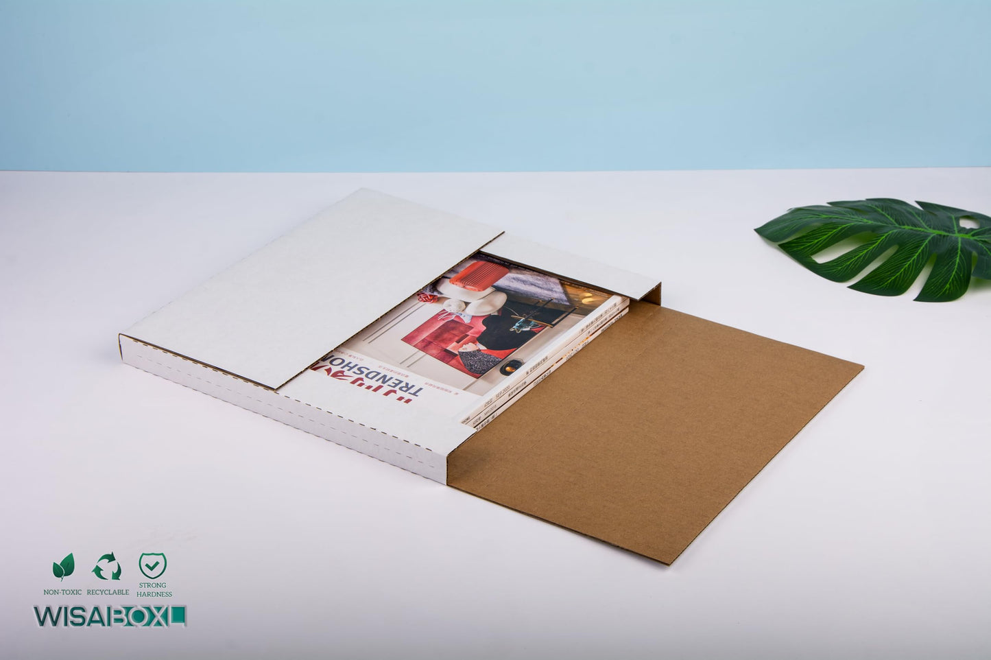 Wisaiboxl White Vinyl Record Mailers 12.8x12.8x1 inch LP Mailing Corrugated Cardboard Boxes, Easy Fold, Multi Depth Album Shipping Boxes with Fragile Stickers, 15 Pack