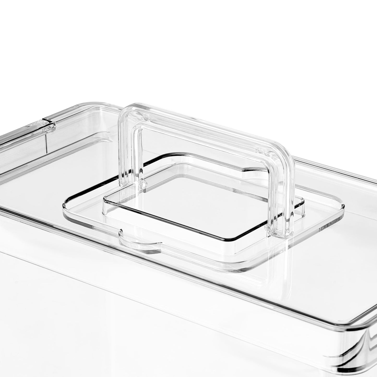 Simply Tidy Clear Letter File Storage Case with Top Handle - Waterproof & Dustproof Organizer for Documents, Craft Supplies & Office Materials, 1 Pack