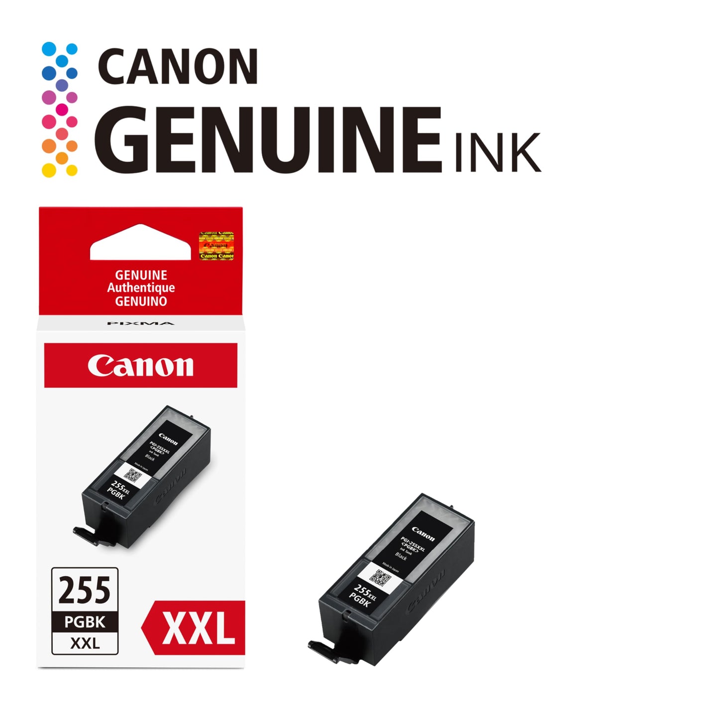 Canon PGI-255 Genuine Pigment Black XXL Ink Tank, Compatible with MX922 Printers
