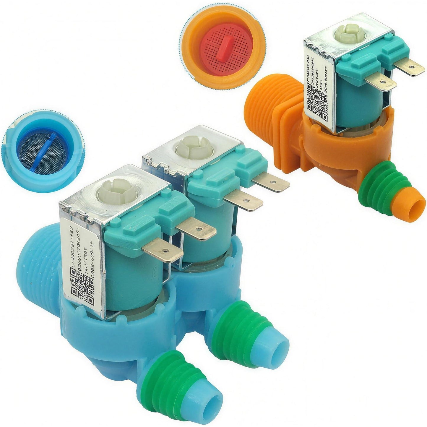 Fixes Leaking & No Water Issues - DC62-00311F DC62-30314V Washer Water Inlet Valve Replacement for Samsung Washing Machine, Hot & Cold Water Inlet Valve for WA45T3200AW WA45N3050AW WA40J3000AW