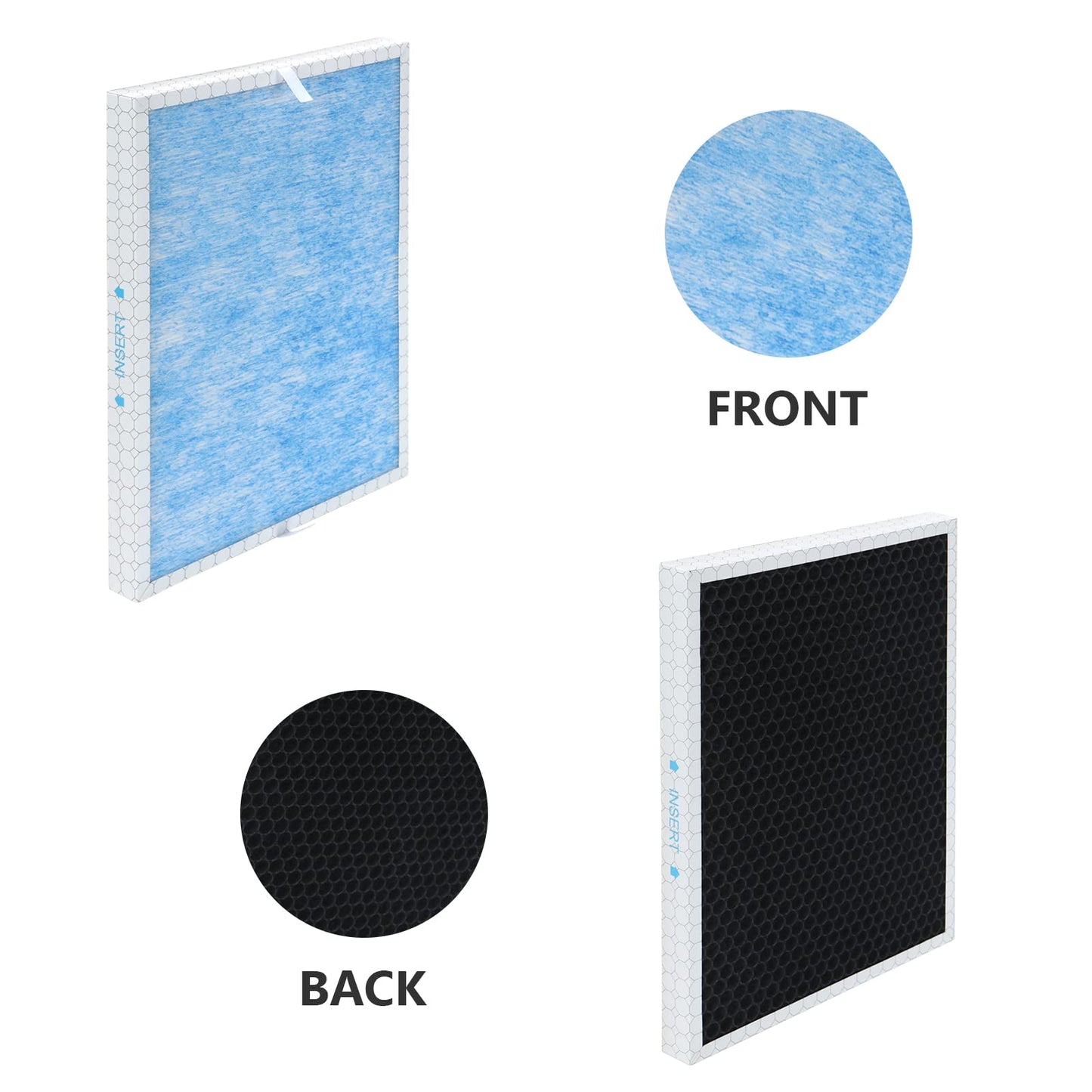 GoKBNY MSA3 Filter Replacement Compatible with Membrane Solutions MSA3 Purifier and MSA3S Smart Purifier, 3-in-1 Filters (3-Pack)