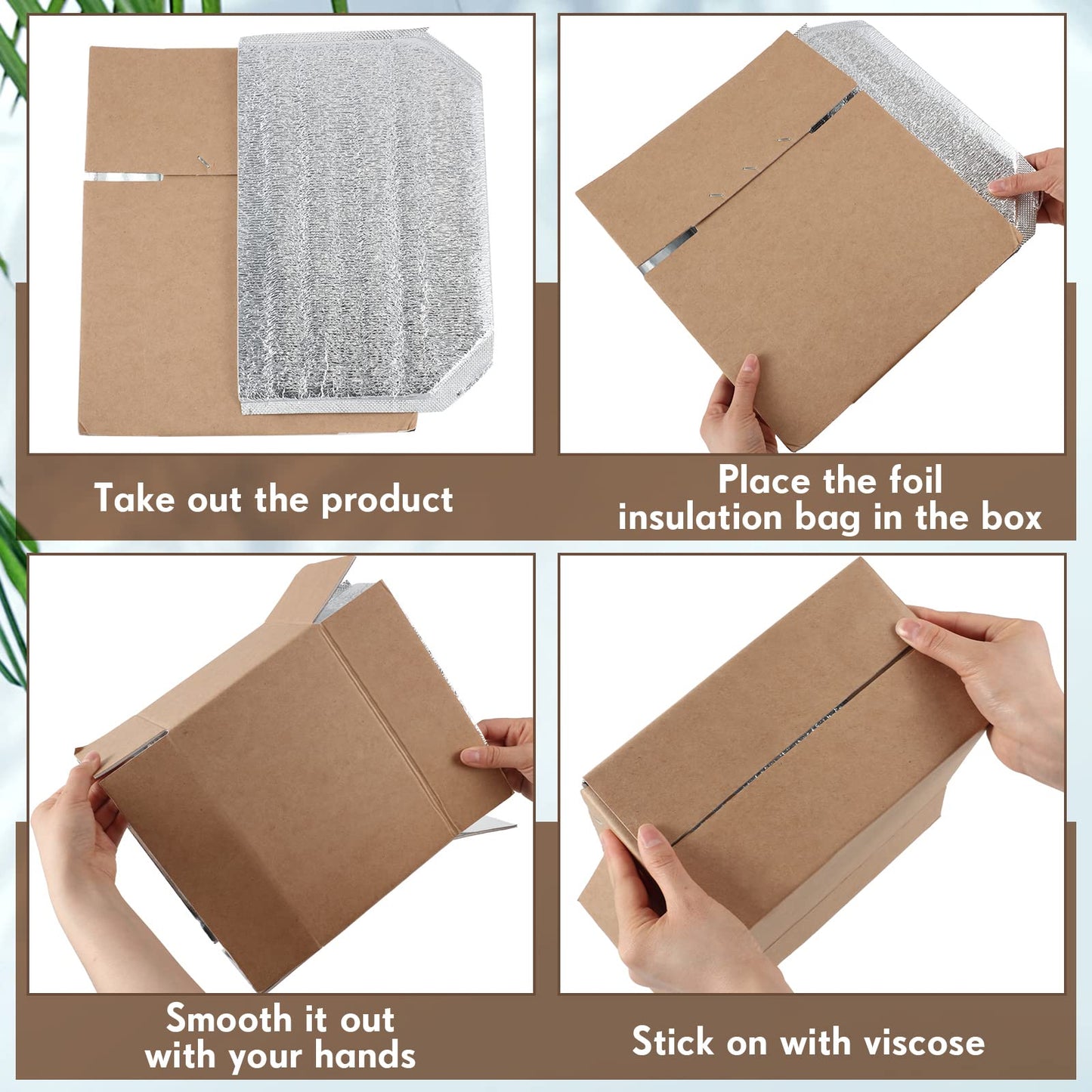 Nuanchu 10 Pieces Insulated Shipping Boxes, 9" x 5" x 6" Double Insulated with Aluminum Foil Liner Thermal Insulation Cold Reusable Mailing Box for Cold Food, Shipping, Mailing, Packing