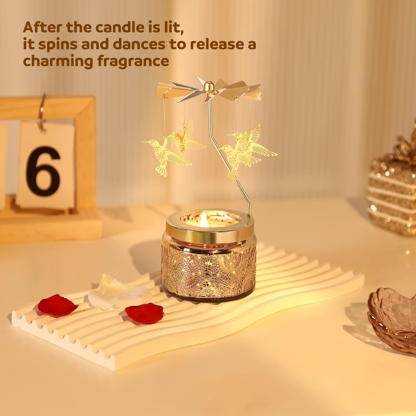 Unique Hummingbird Rotating Scented Candle – Gifts for Women Who Have Everything, Funny Birthday Present for Mom Grandma Wife Daughter