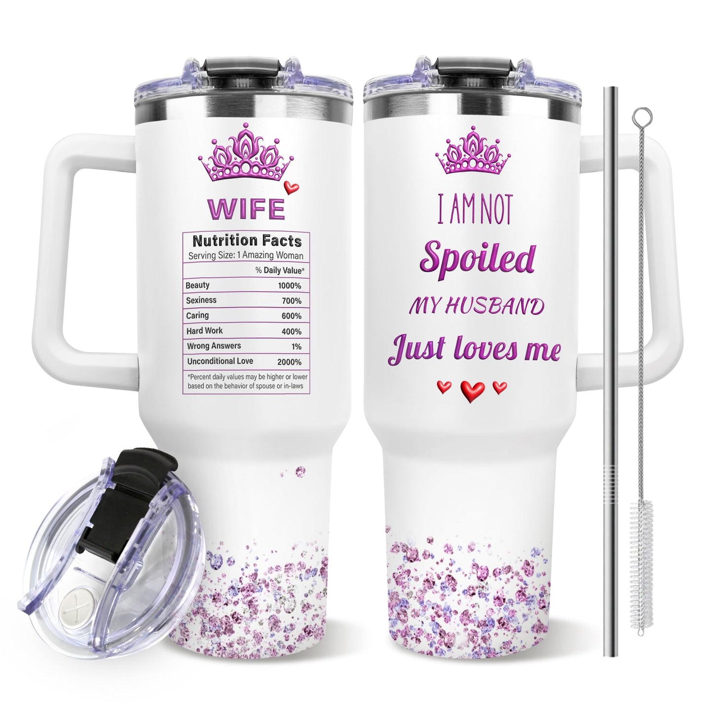 Toroly Gifts for Wife from Husband - Mothers Day Gifts for Wife - Birthday Gift for Wifey - Wedding Anniversary Romantic Gift for Women - I Love You Gift for Her - to My Wife's 40 Oz Tumbler