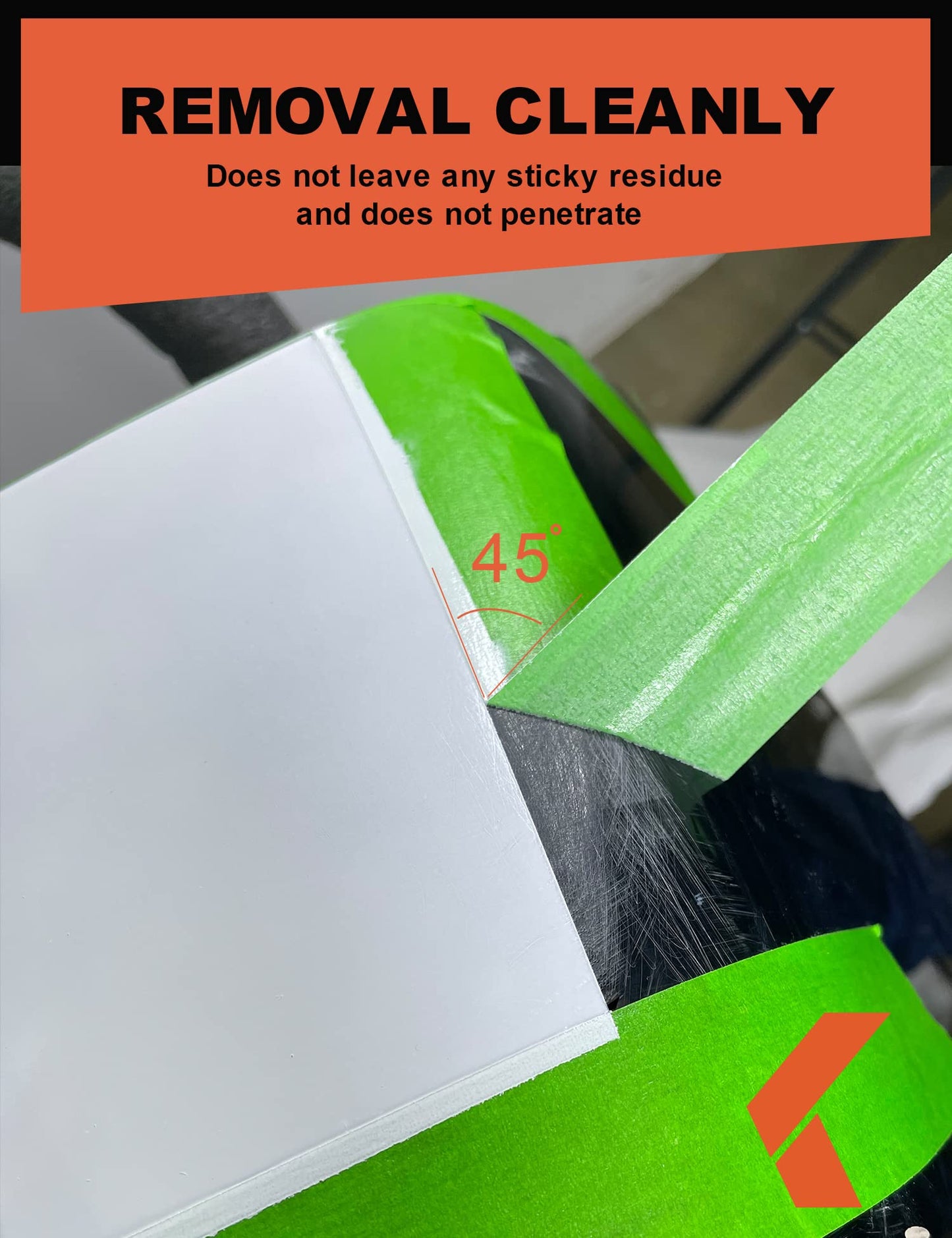 KREFINISH Painters Tape for Car Paint Green No Residue Automotive Masking Tape for Automotive Painting - Heat Resistant for Paint Booth, 1.41 Inches x 60 Yards, 6 Rolls