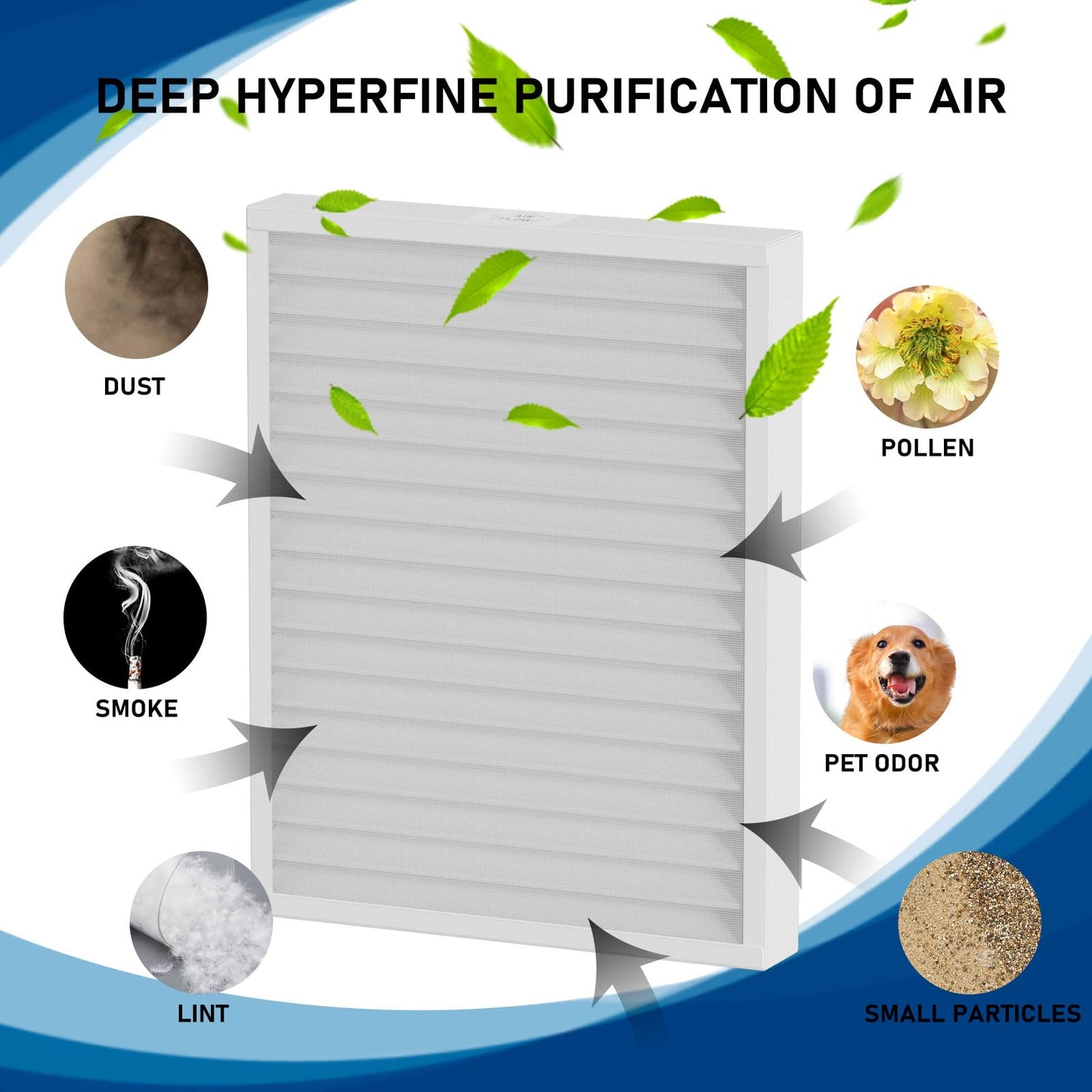 4 Pack 30920 Air Filter Replacement MERV-13 Compatible with Hunter HEPAtech 30920 fits 30050 30054 30055 30065 30070 30071 30075 30080 30177 30832 30882 30883 37055 37065, Air Cleaner Purifiers