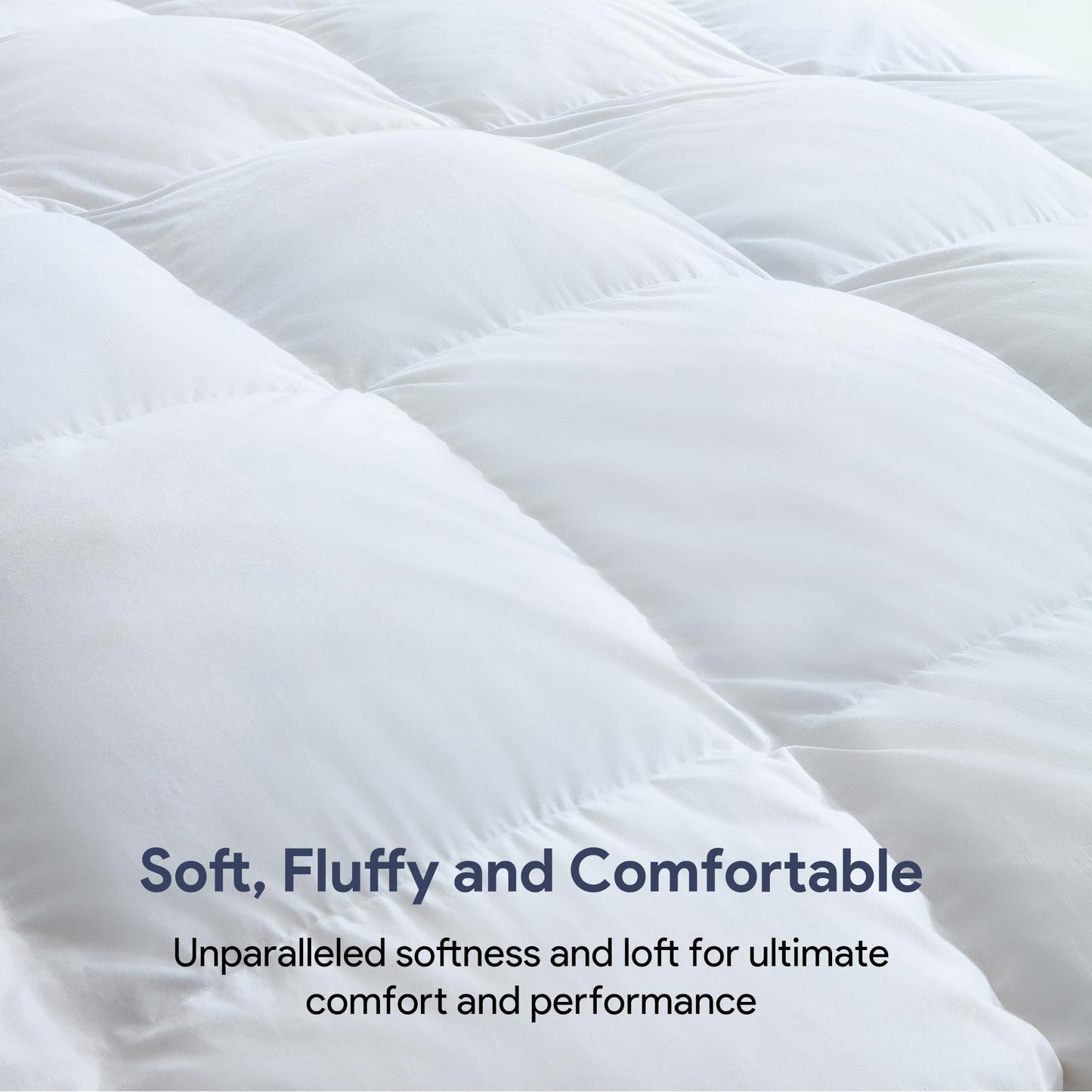 Maple&Stone Twin Feather Down Comforter All Season White Down Duvet Insert Ultra Soft 100% Cotton Cover Fluffy Twin Comforter 68 x 90 Inches