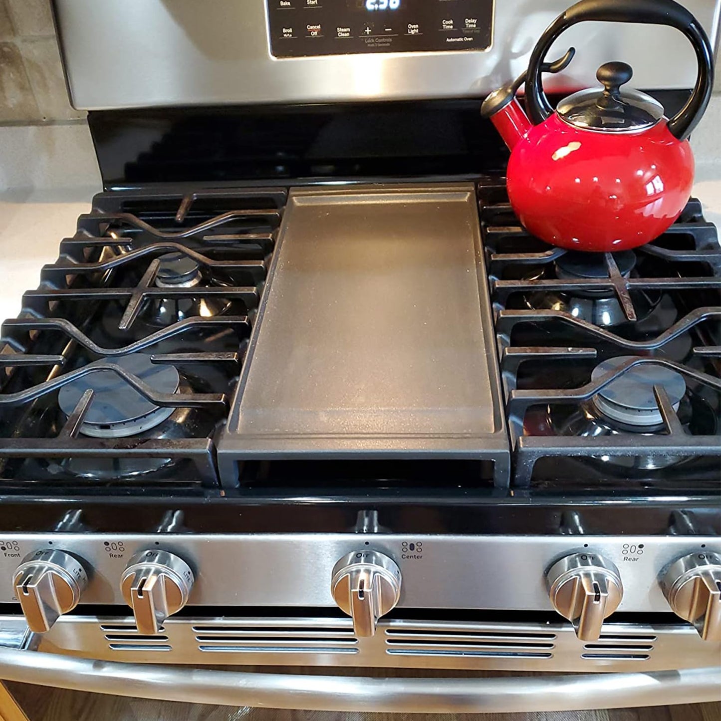 Upgraded WB31X27151 WB31X24736 Stove Grate Replacement for GE Stove Parts 19.6’’ x 10’’ Cast Iron Range Grate GE Range Surface Burner Grate General Electric Gas Cooktop Side Grate Rack