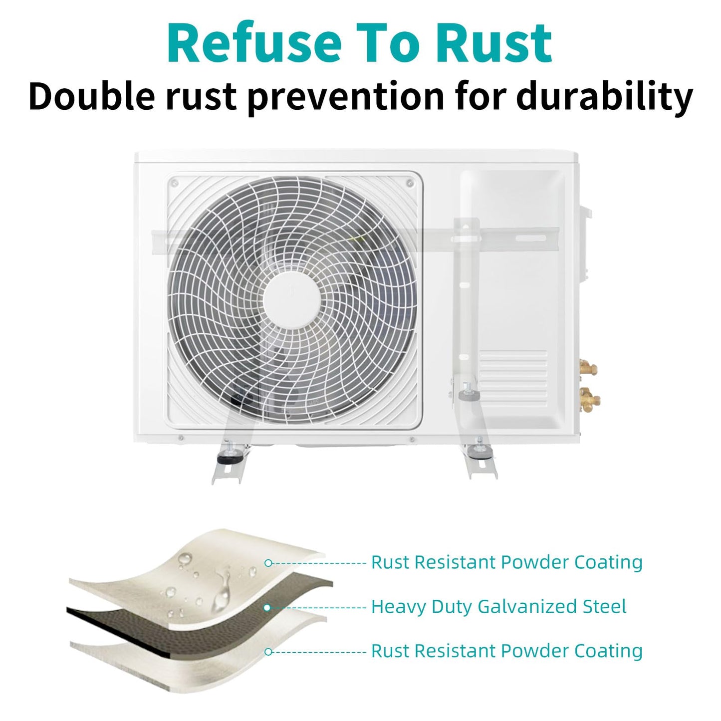 Mini Split Wall Mount for 7000-18000 Btu Condensers - Universal Outdoor Mount for Mini Split Systems