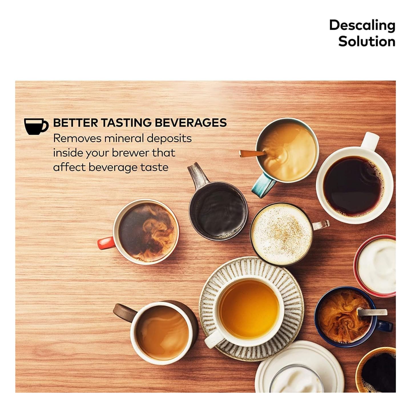 Descaling Solution Pack of 3 (14 fl oz Each) for Single Serve Coffee Machines with Complimentary Direct Coffee Tea Est 2019 Brand Sticker