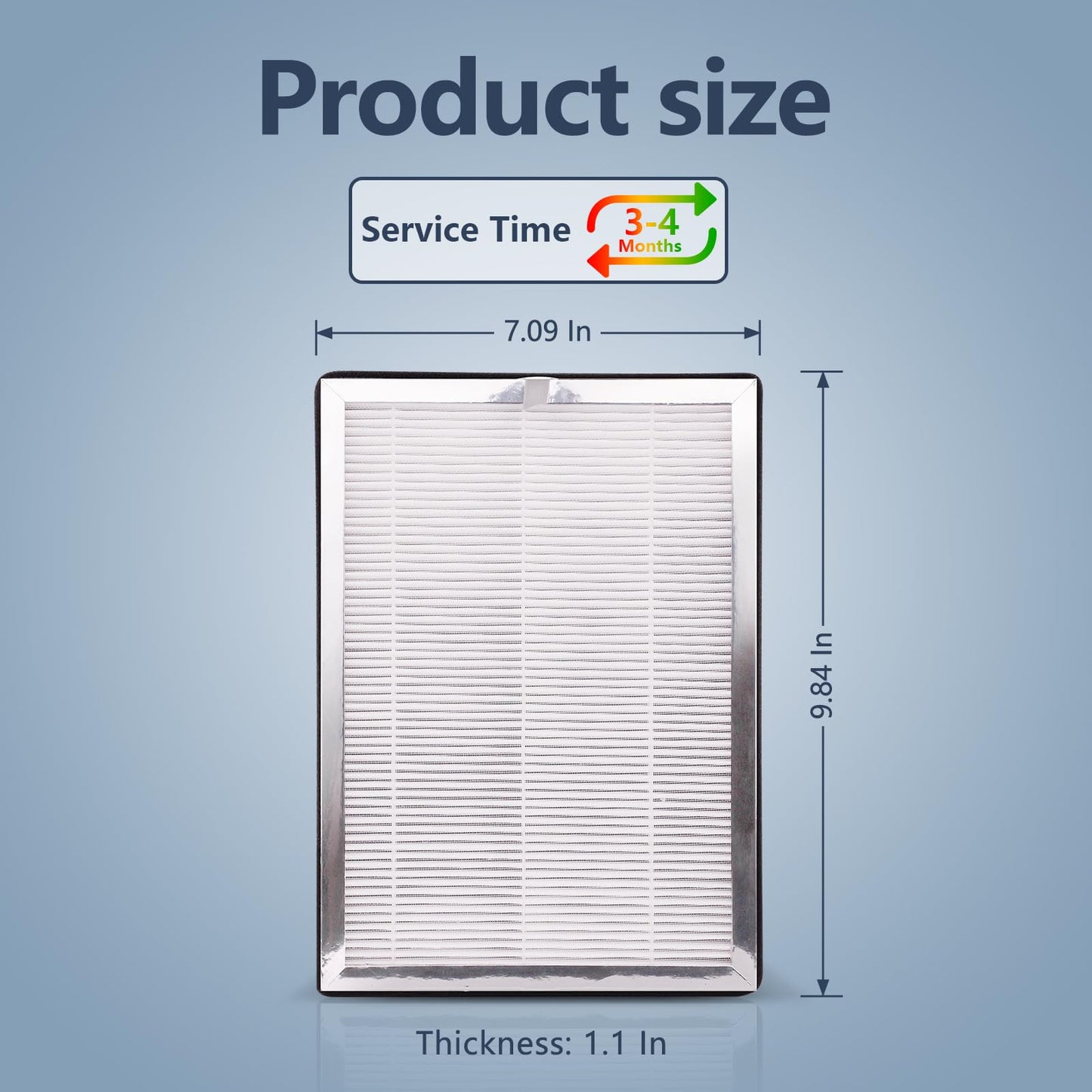 Midiex 6-Pack MA25 Replacement Filter Compatible with Air Purifier MA-25 Series S1/B1/W1, 3-in-1 H13 Ture HEPA with Activated Carbon Pre-filter