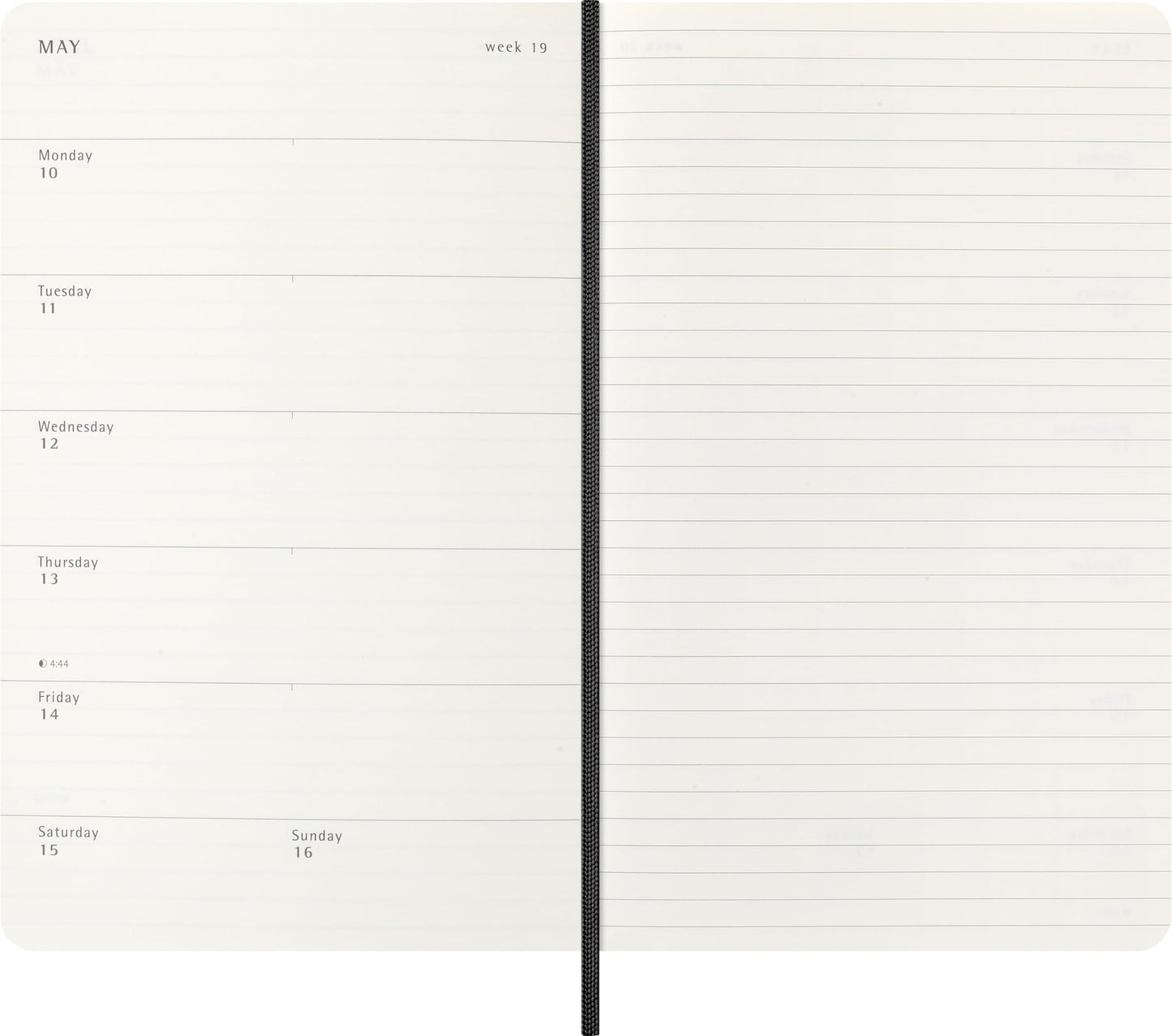 Moleskine Classic 18 Month 2026-2027 Weekly Planner, Soft Cover, Large (5" x 8.25"), Black, 208 pages