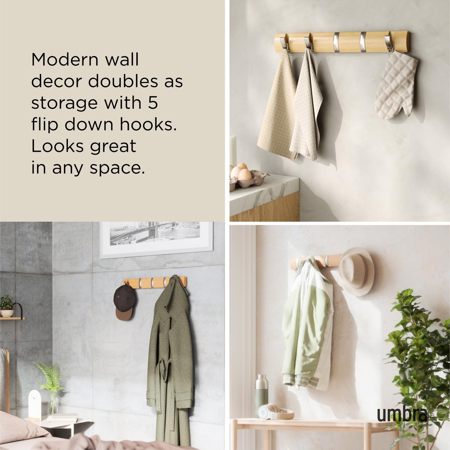 Umbra Flip 5 Wall Mounted Hook