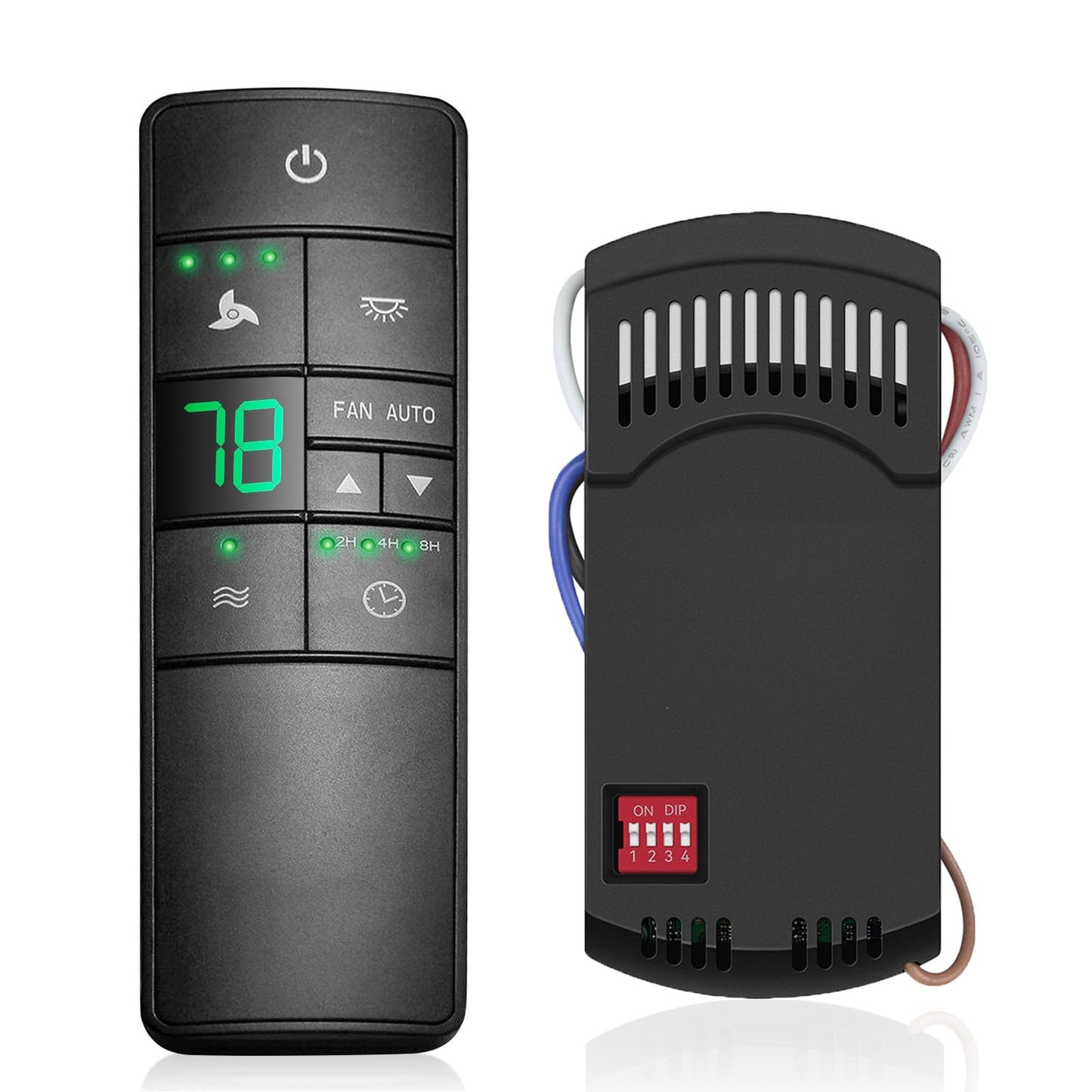 3-Speed Universal Ceiling Fan Remote Control Kit for Hampton Bay, Replacement for Home Decorators Collection Harbor Breeze Hunter, with Timer Light Dimmer, 2AAZPHD3/HD3 KUJCE10320/TR222A