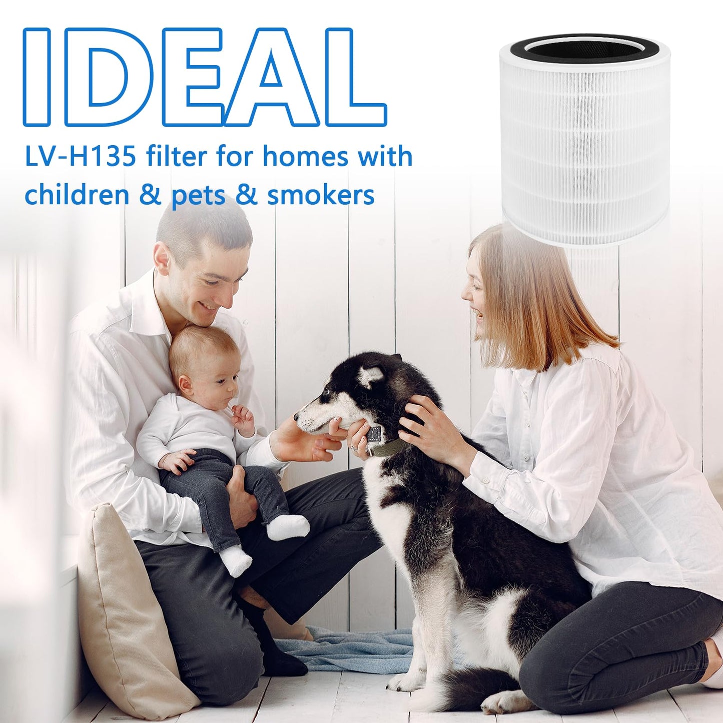 LV-H135 Replacement Filter Compatible for Levoit Models, 3-in-1 Great High-Efficiency Materials With Activated Carbon,By Improvedhand