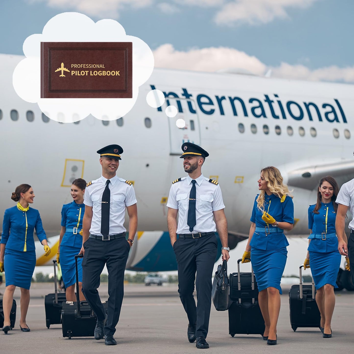 Gilprop 2 Pack Professional Pilot Logbook 128 Sheets Flight Logbook Brown Leather Hardcover Large Aircraft Record Book Aviation Gifts and Gear for Students Pilot